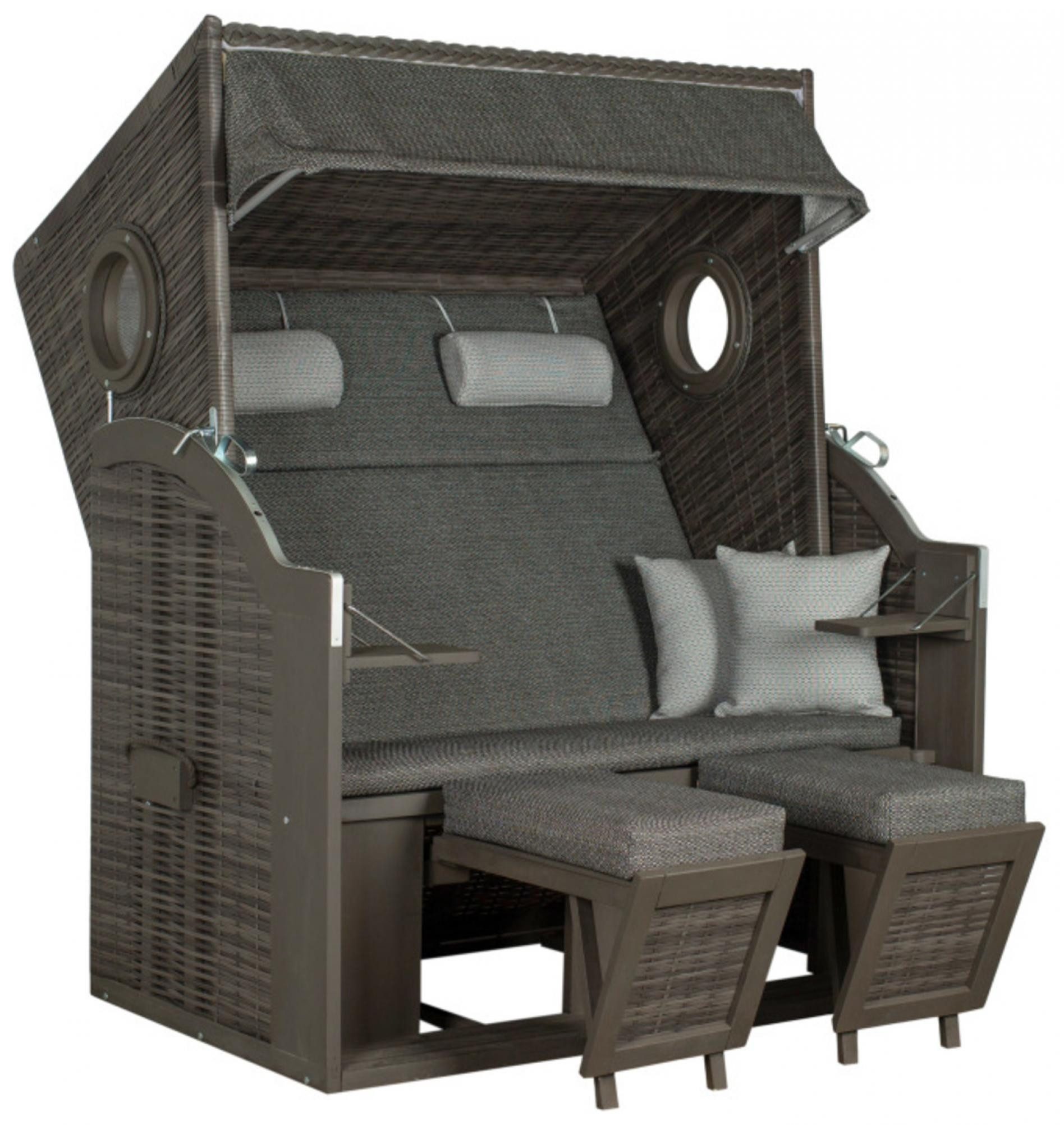 deVries Strandkorb Strandkorb deVries PURE® Wave XL PE grey Des. 514