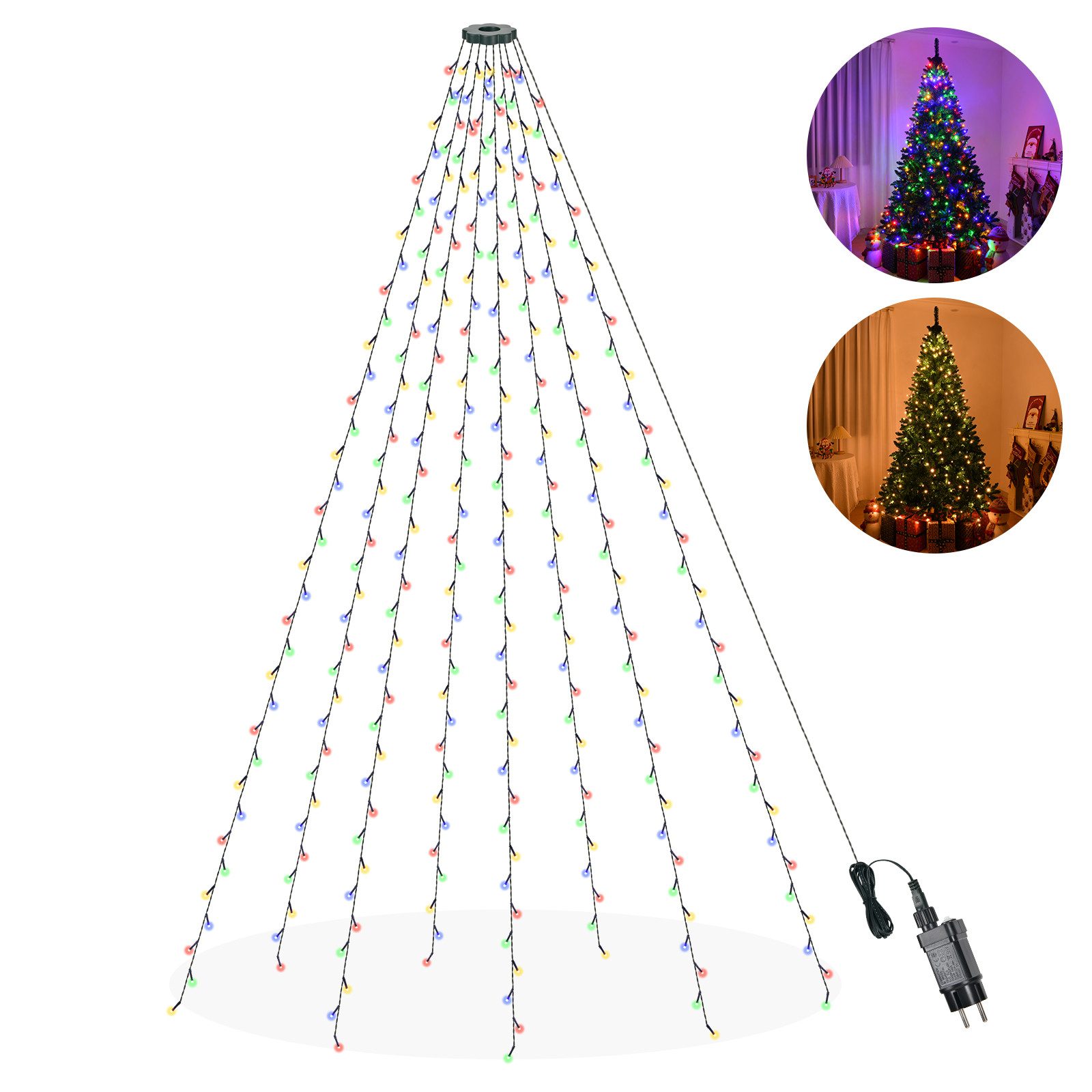 HT LED-Lichterkette Weihnachtsbaum Lichterkette mit Ring günstig online kaufen