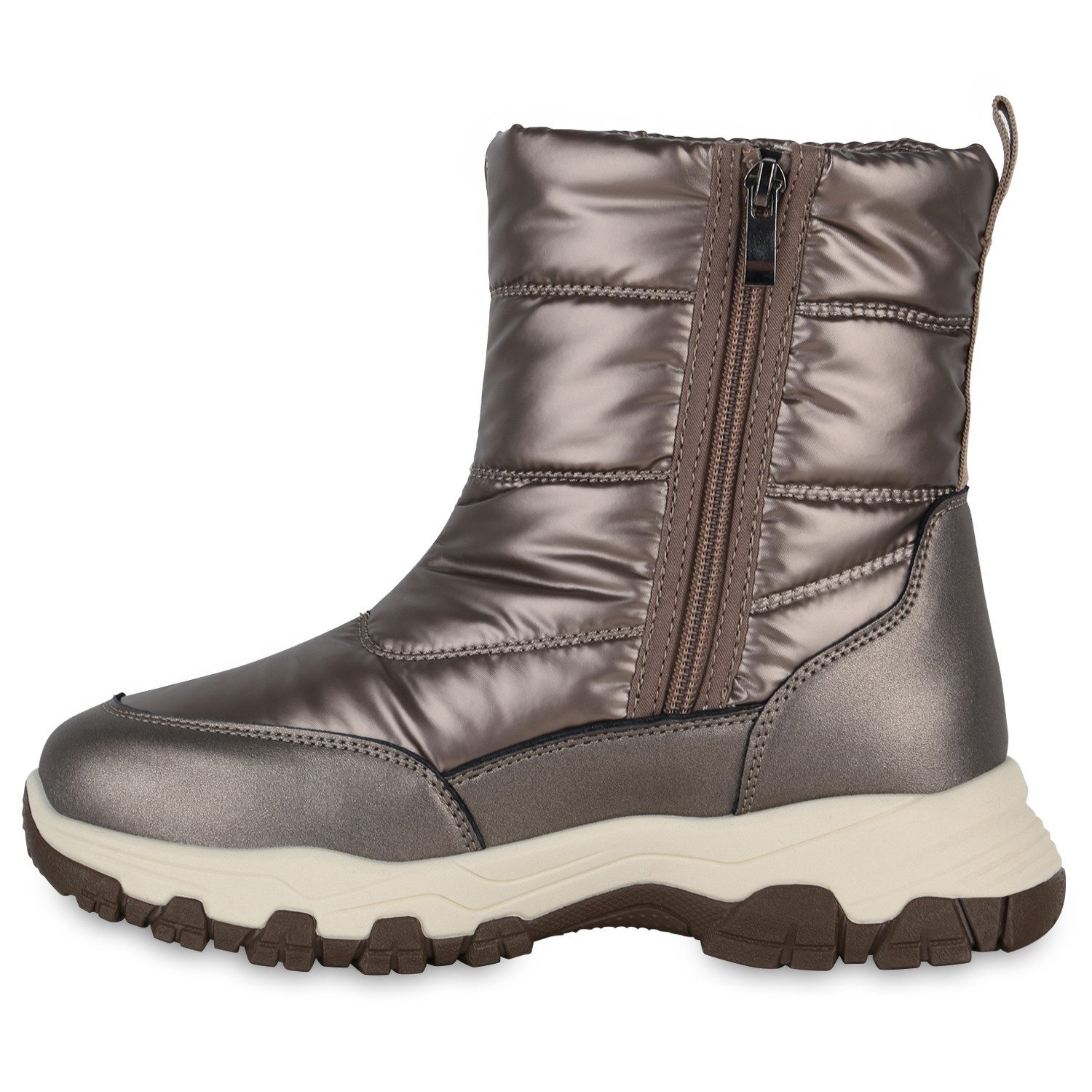 VAN HILL 840895 Outdoorschuh Damen Warm Gefütterte Outdoor Bequeme Metallic günstig online kaufen