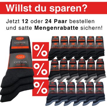 NAFT Businesssocken 6-24 Paar Herrensocken 80% Baumwolle Business Freizeit Herren Socken (Modell: NAFT Red Label Business 80, 6-Paar)