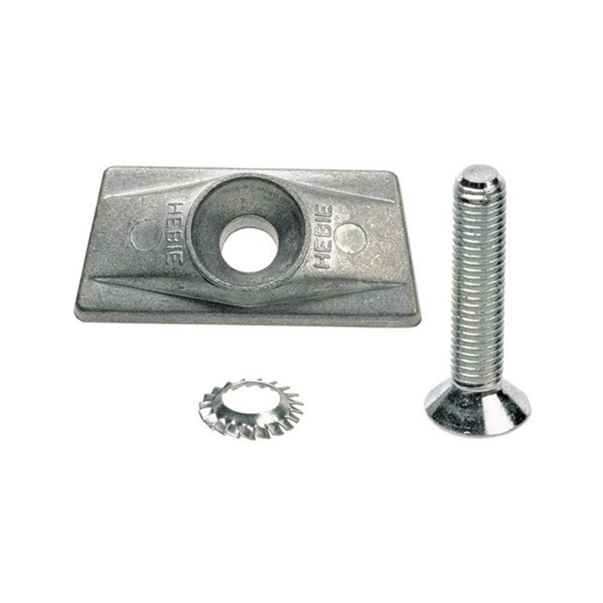 Hebie Fahrradständer Adapterplatte (1-St), Fahrrad Adapter Platte mit Schraube M10x65 Zweibeinständer