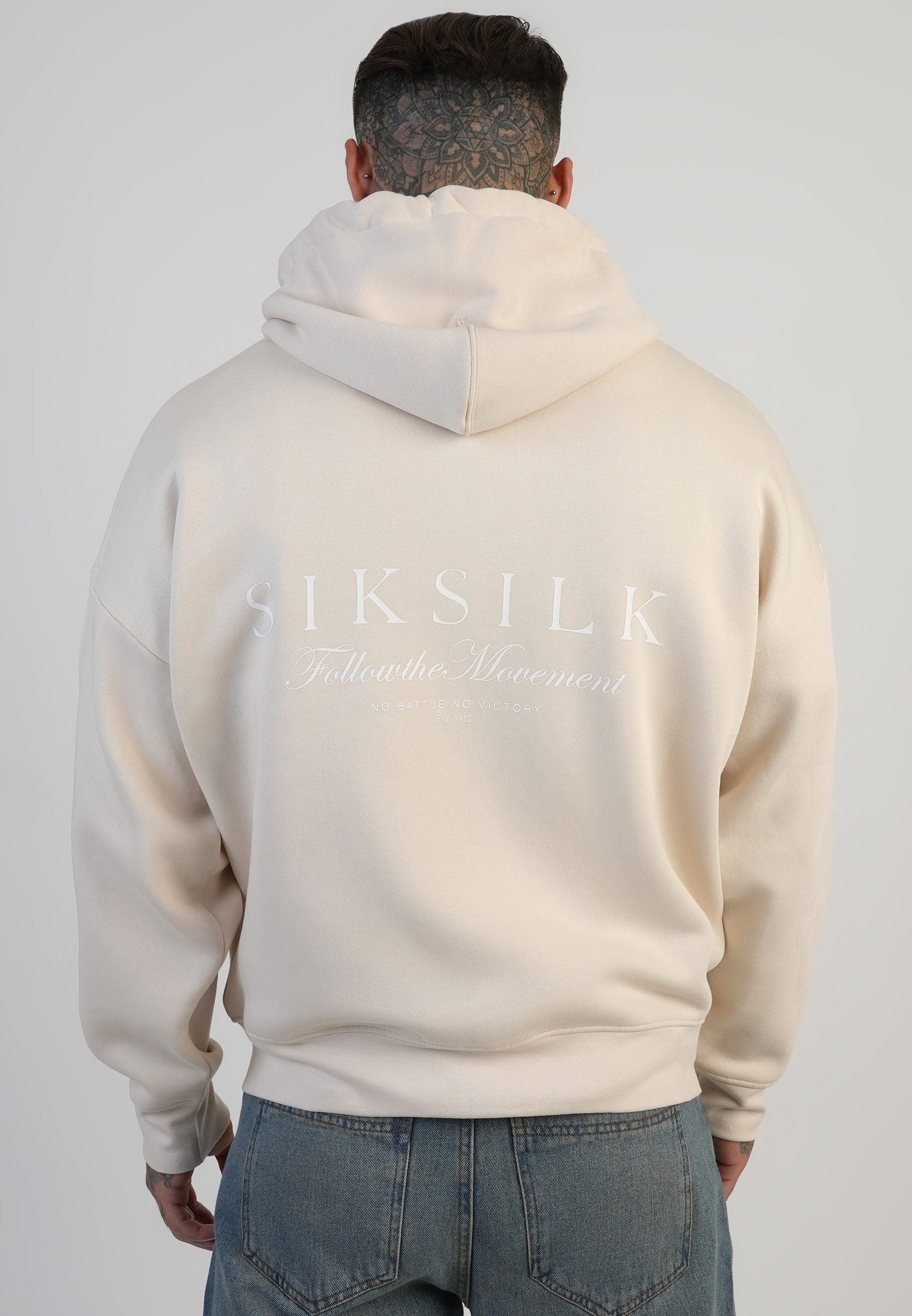 Siksilk Hoodie SikSilk Herren Hoodie mit Grafik und durchgehendem Reißverschluss