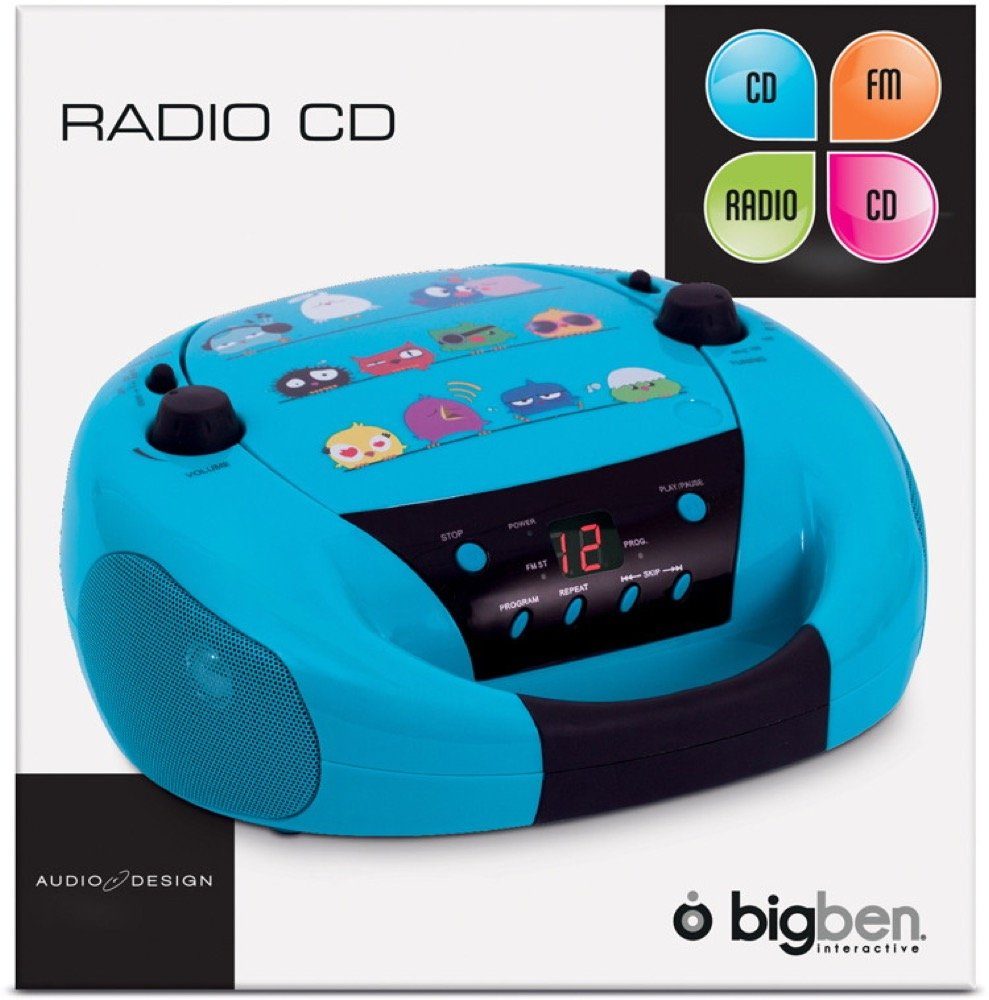 BigBen CD Player CD52 Birds AU319200 CD-Player AUX-IN FM Vögel mit Radio