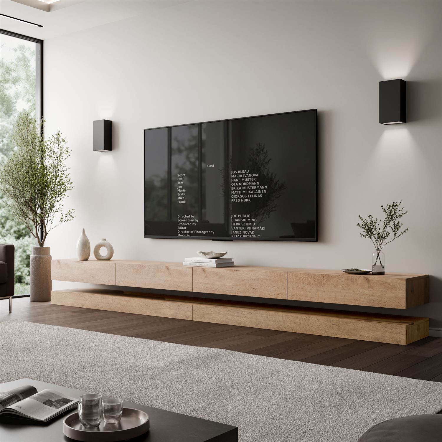 Lookway TV-Schrank SKY 280 cm mit LED-Beleuchtung (1x Tv-Schrank)
