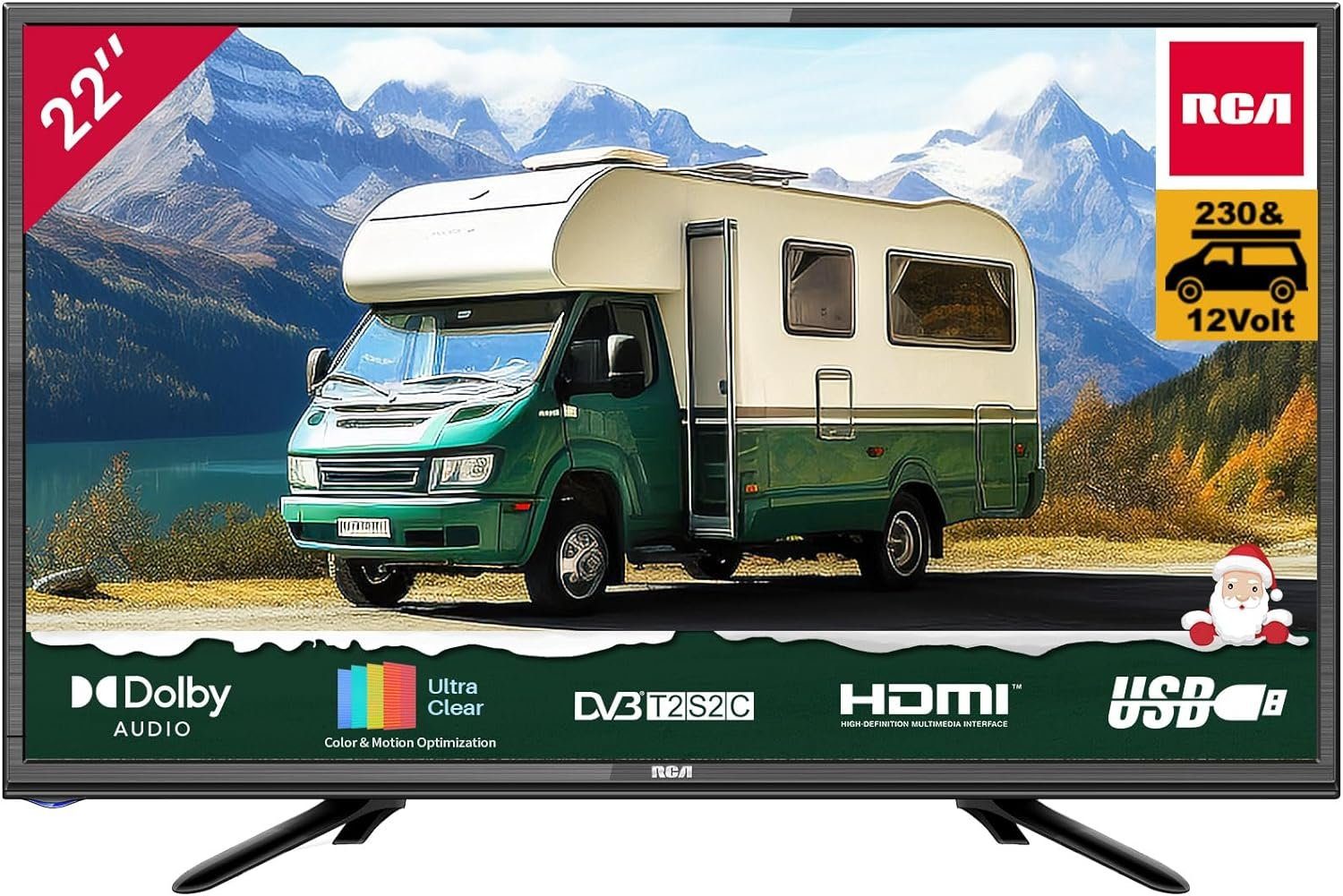 RCA iRB22H3C LCD-LED Fernseher (56,00 cm/22 Zoll, HD, Smart-TV, Triple Tuner DVB-C/T2/S2, VGA, HDMI, USB, Audioausgang, Chromecast)