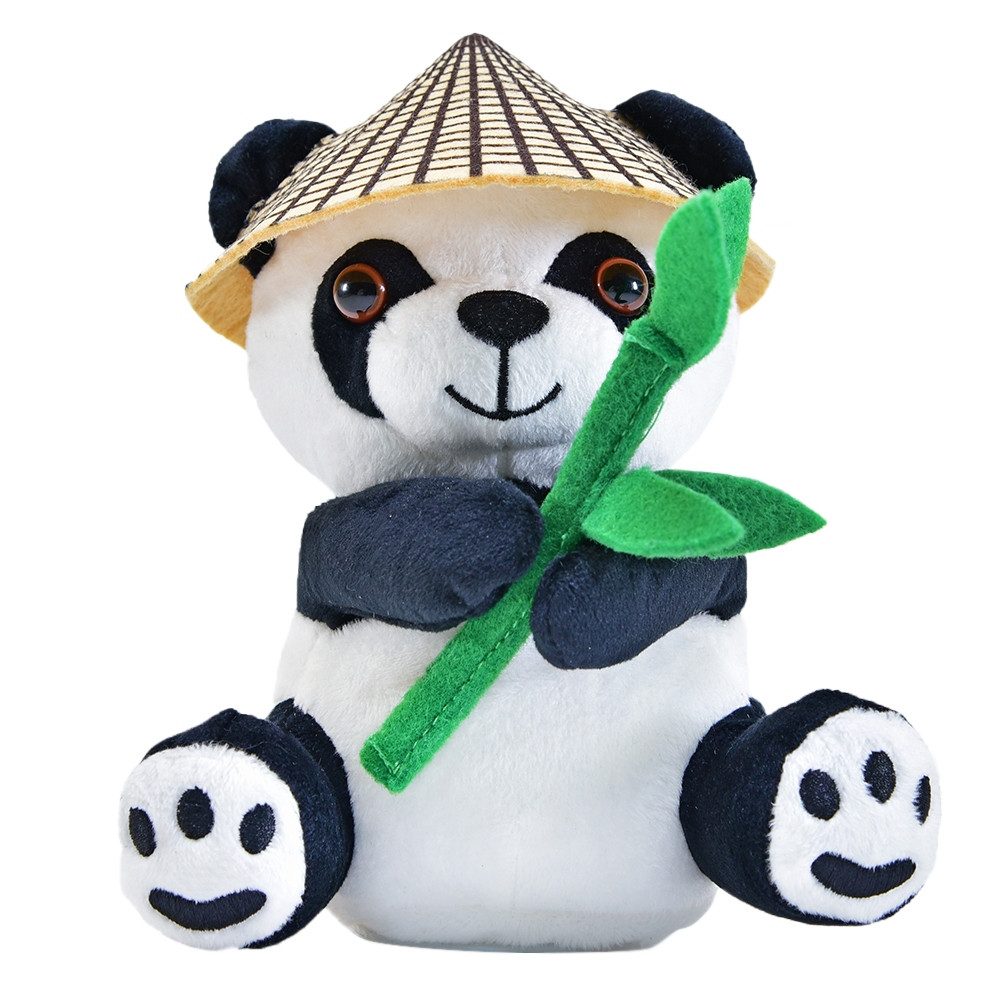 Kögler Plüschfigur Plüsch Laber-Panda Bao Bao mit Hut und Bambus 145x12x18cm