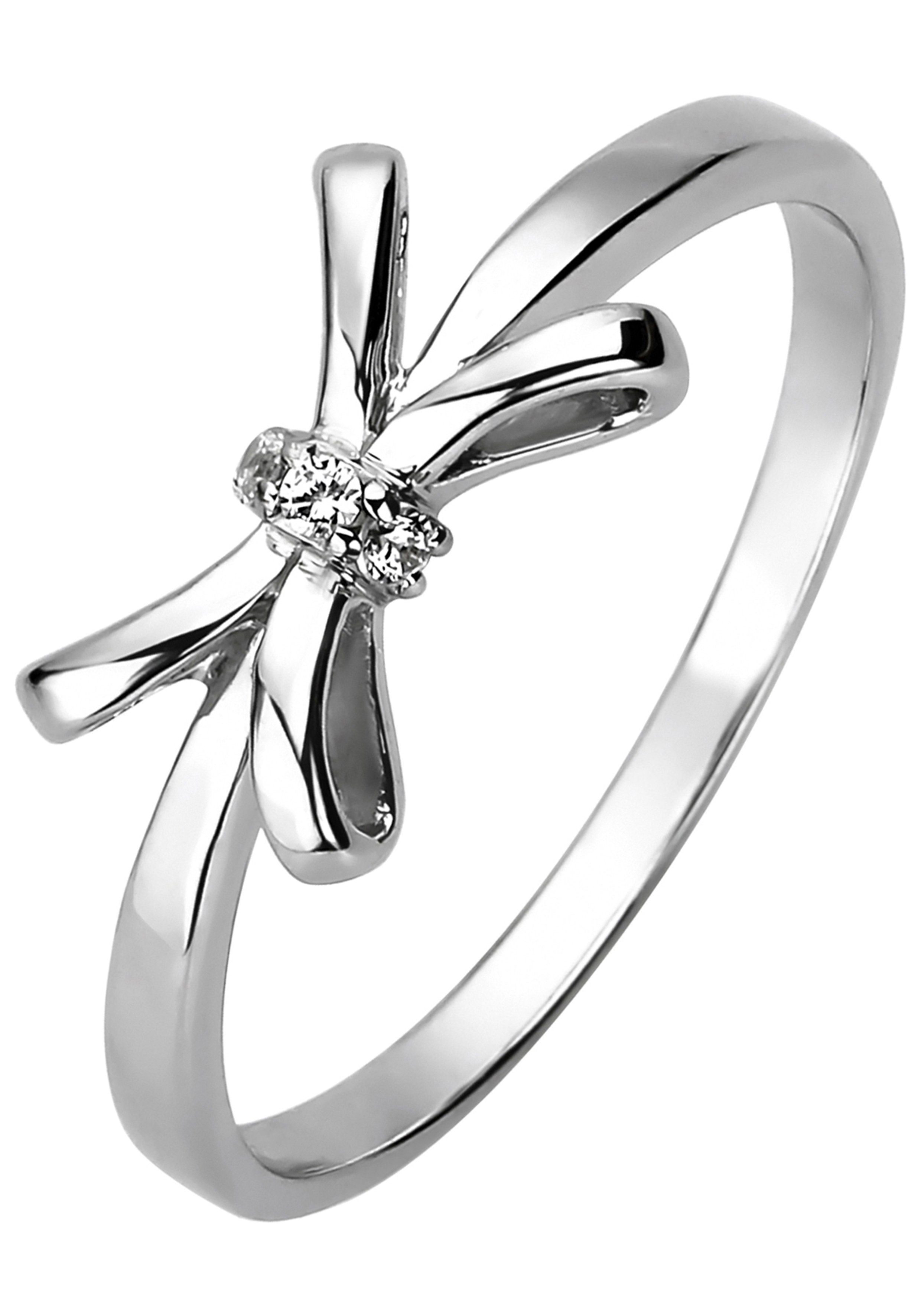 JOBO Silberring Ring Damenring, 925 Silber mit 3 Zirkonia günstig online kaufen