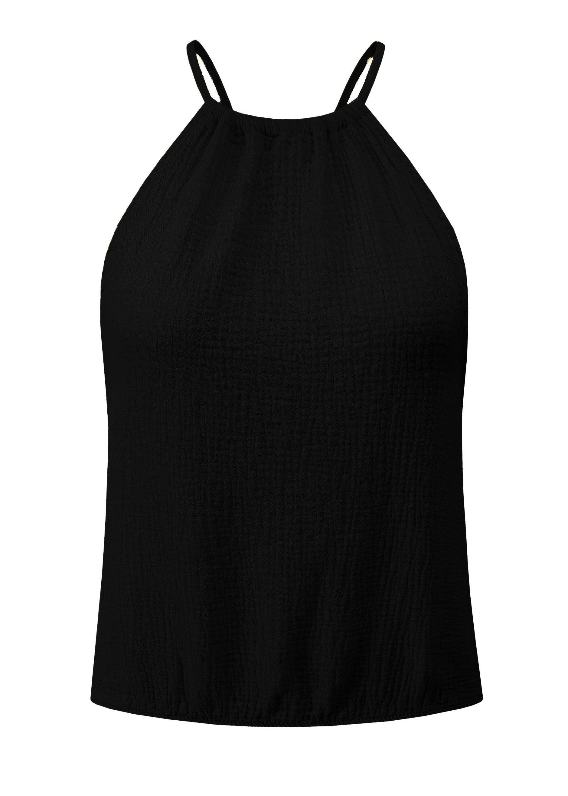 SASSYCLASSY T-Shirt Schulterfreies Musselin Top für Damen Sommerliches Baum günstig online kaufen