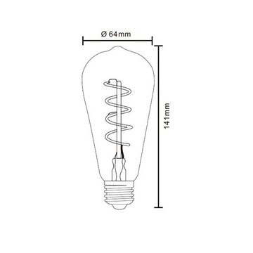 Globo LED-Leuchtmittel, VINTAGE LED 4 W E27 Leuchtmittel Edison FILAMENT Glas Birne