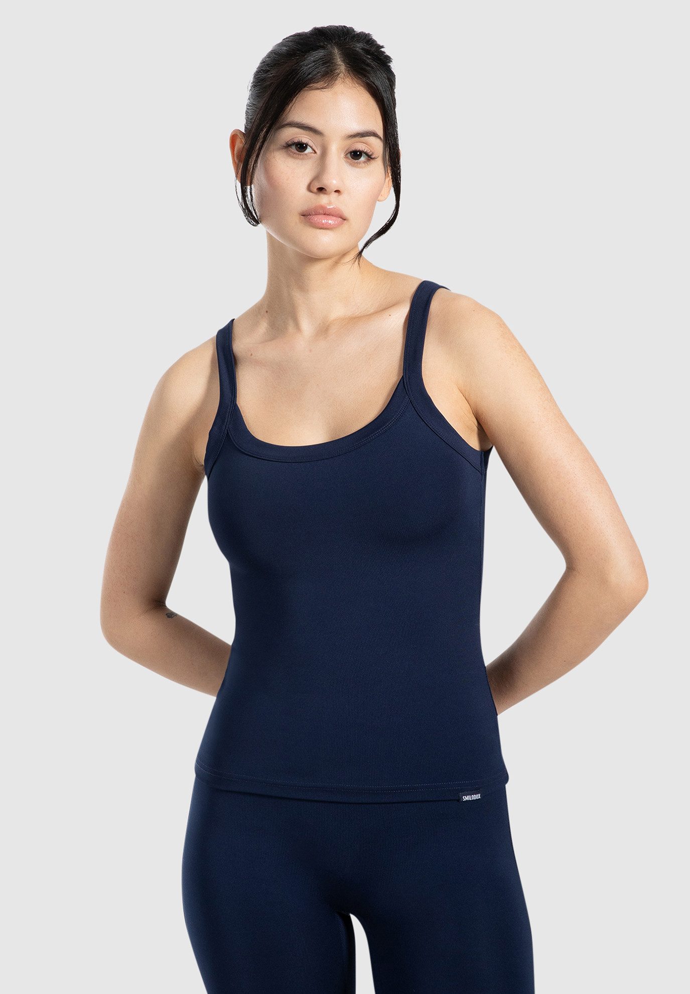 Smilodox Tanktop Missie, figurbetontes Sporttop, schmale Träger, breiter Bu günstig online kaufen