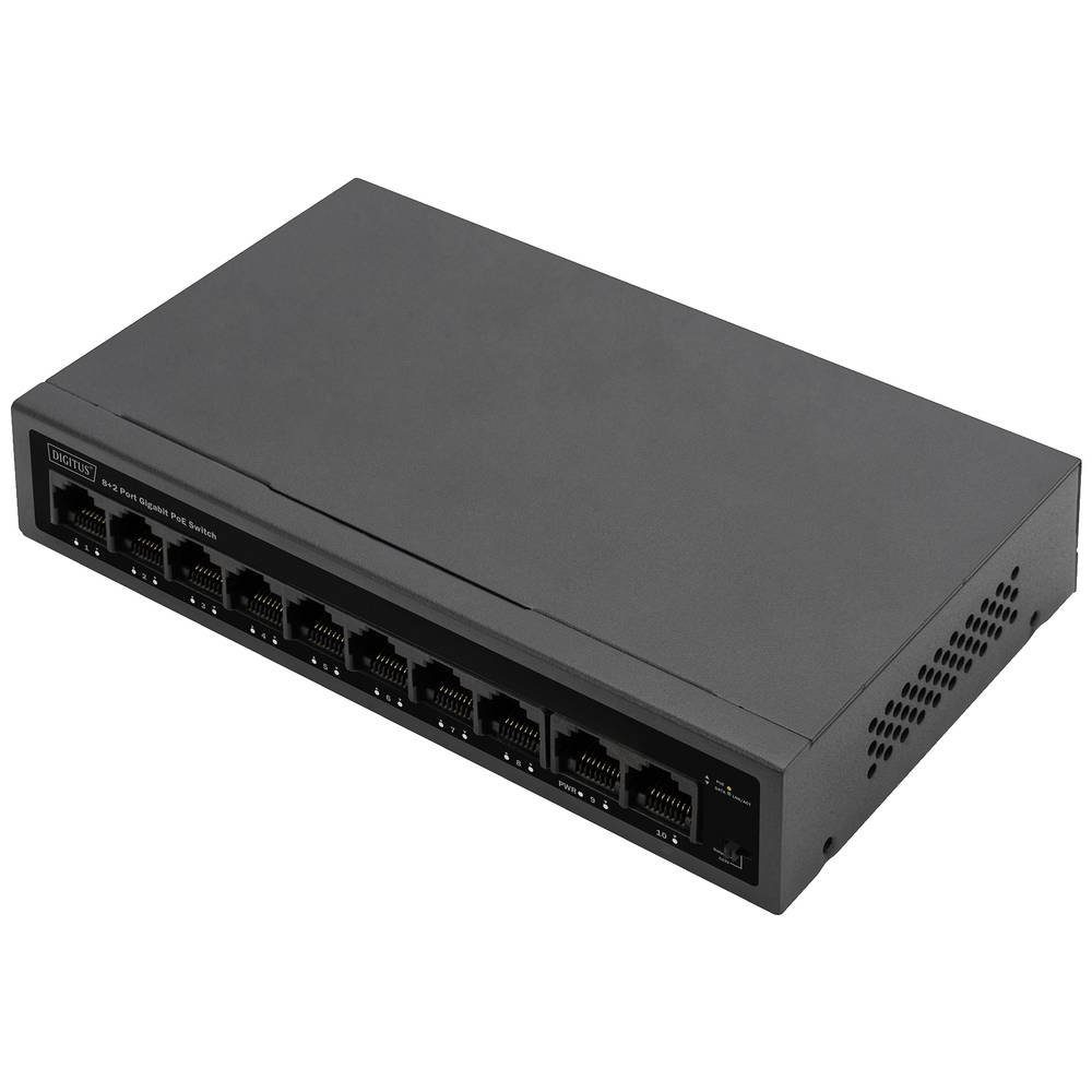 PoE Digitus Netzwerk-Switch Port GE Switch 8+2 (PoE-Funktion)
