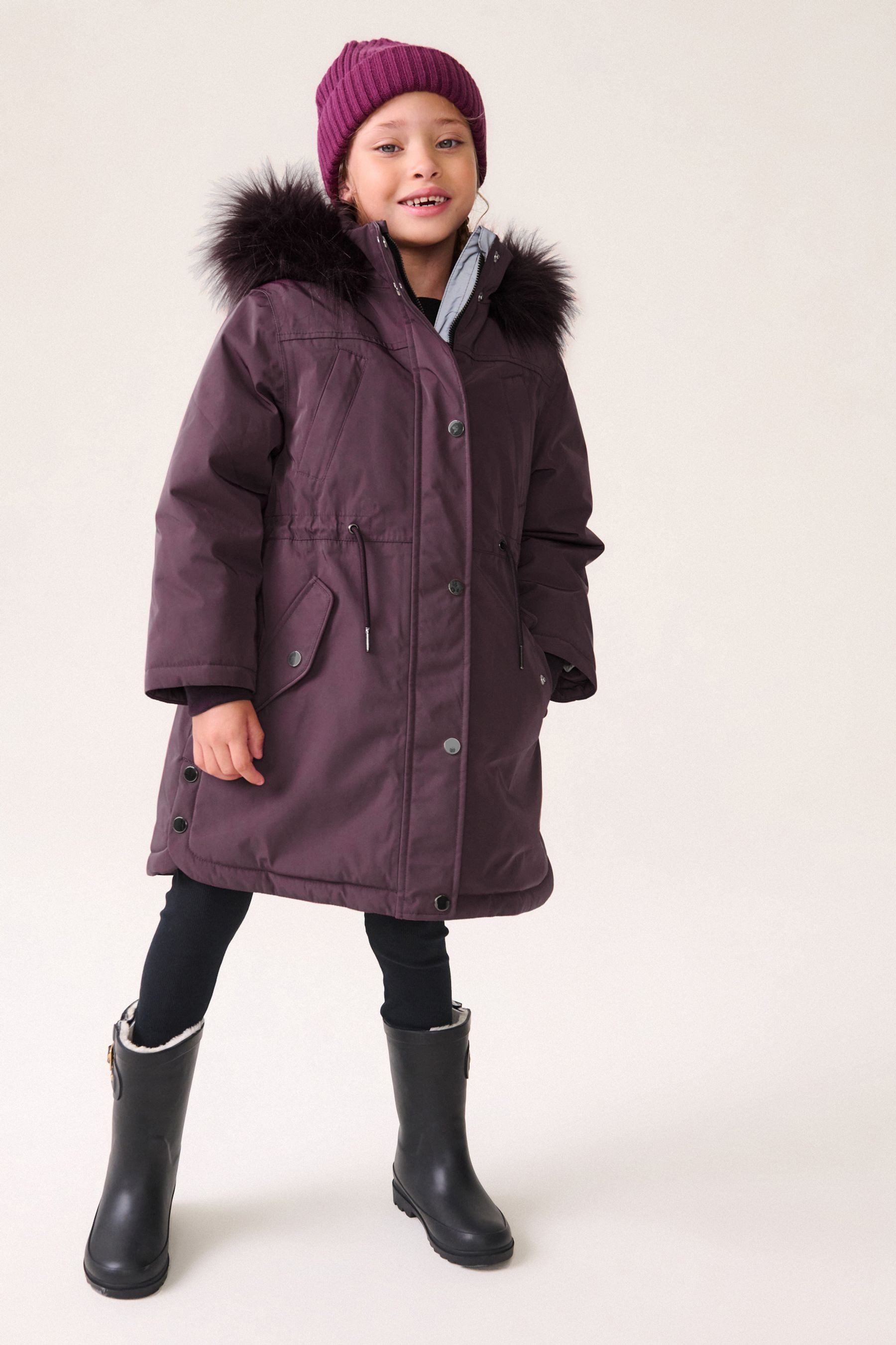 Next Parka Wasserdichter Parkamantel, Kapuze mit Kunstfell (1-St)