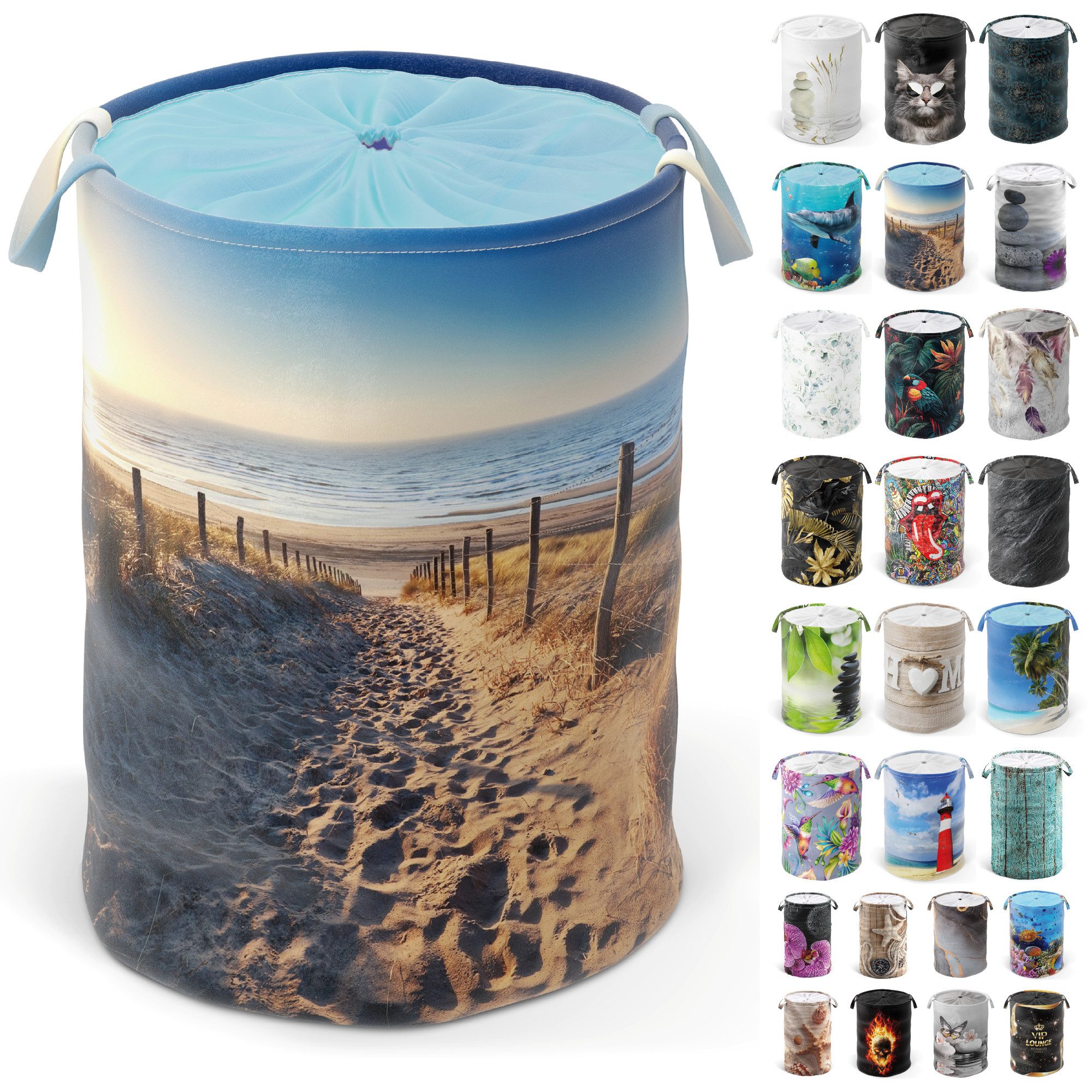 Sanilo Wäschekorb mit Motiv, viele schöne Wäschesammler zur Auswahl, Wäschesack mit Sichtschutz, 60 Liter, faltbar, kräftige Farben