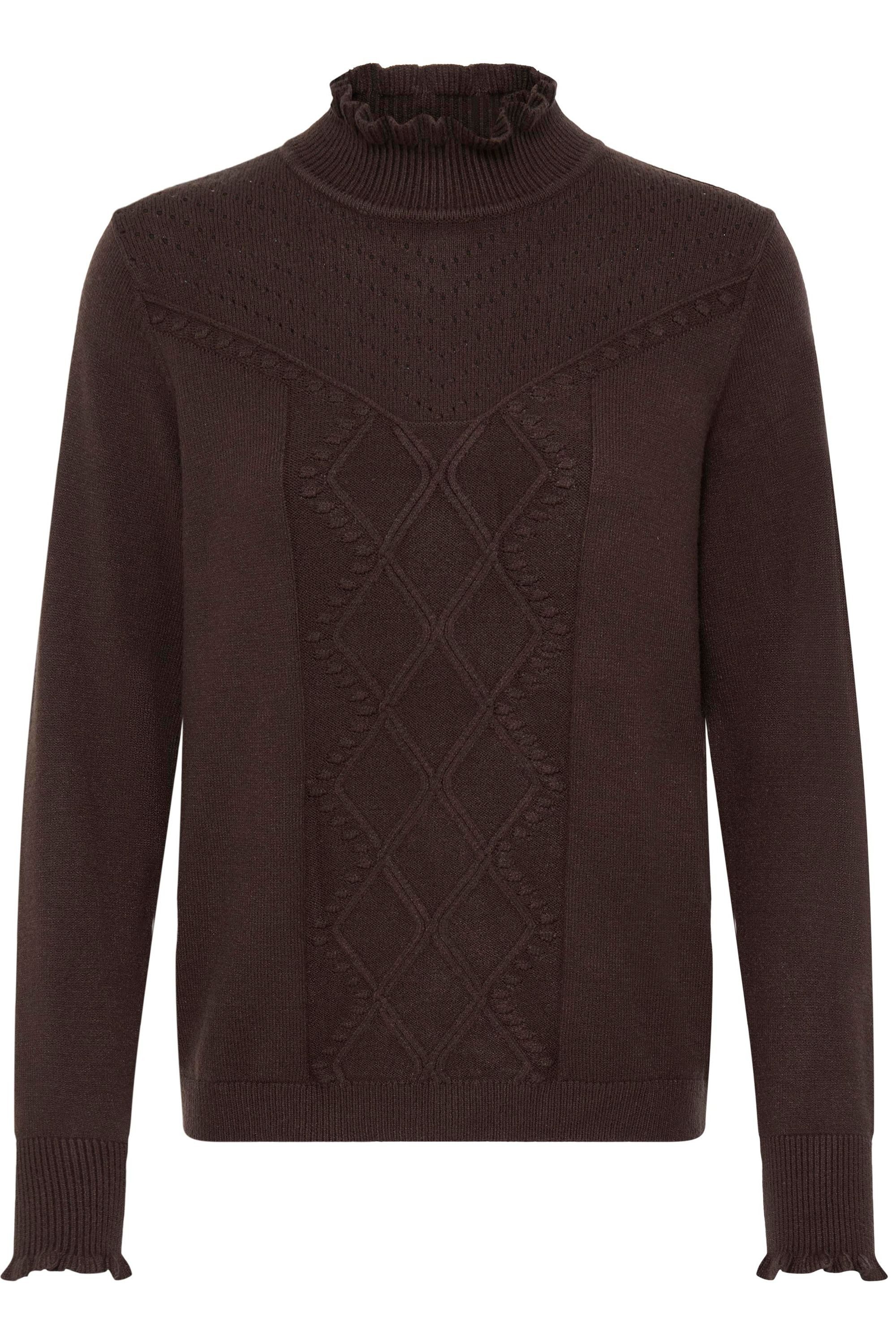 OXMO Strickpullover OXNera Modischer Feinstrick-Pullover mit dekorativen We günstig online kaufen