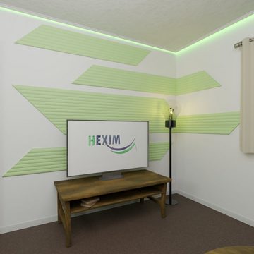 HEXIMO Wanddekoobjekt HLM-4-01 (Lamellenwand (Musterstück) aus XPS - Lamellen Wandpaneele Lamellenverkleidung Akustikpaneele weiß (15cm, HLM-4-01 weiß) Wandverkleidung DIY viele Designs)