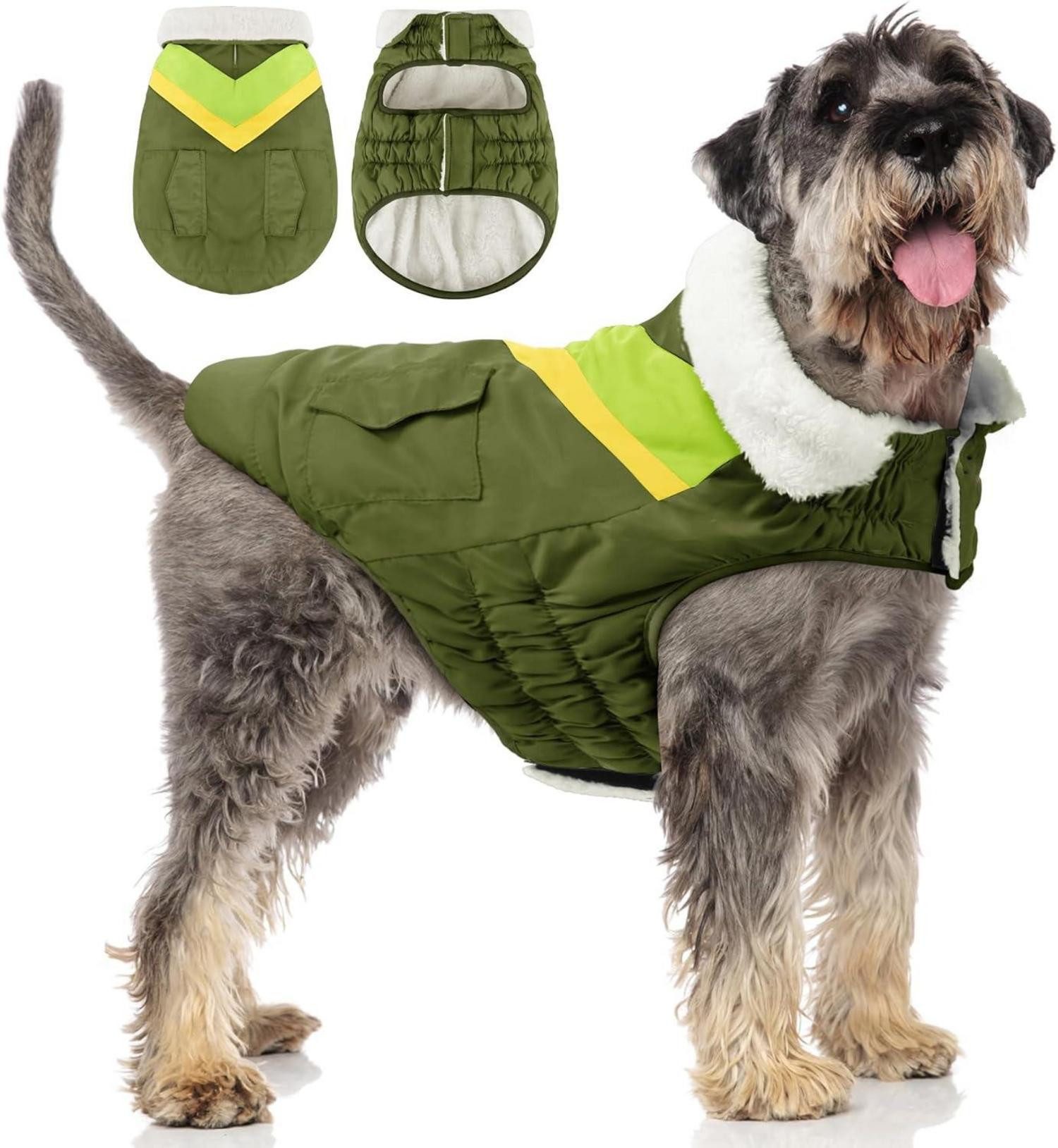 Schutzkragen Hundemantel Hundejacke für Große Hunde Warm Winter Baumwolle