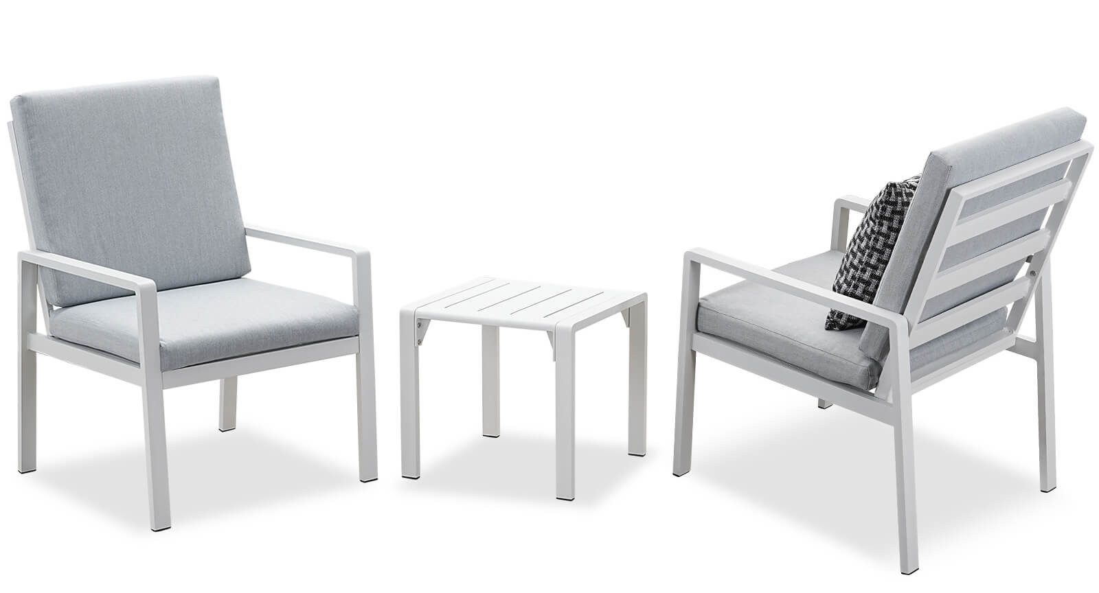 MeXo Gartenlounge-Set Alu Gartenmöbel-Sets, (Aluminium-Gartenlounge, 3-tlg. günstig online kaufen