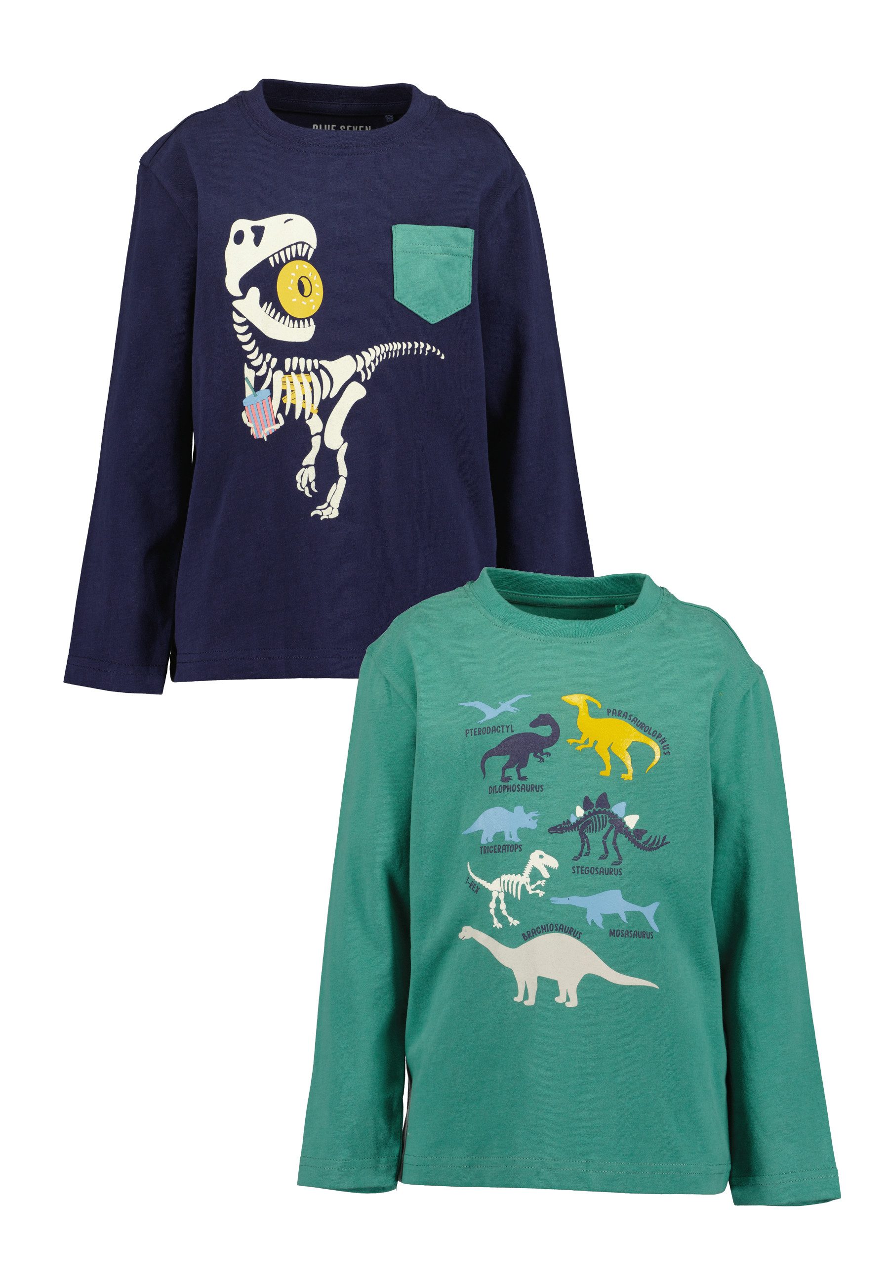 Blue Seven Langarmshirt (Packung, 2-tlg) Baumwolle