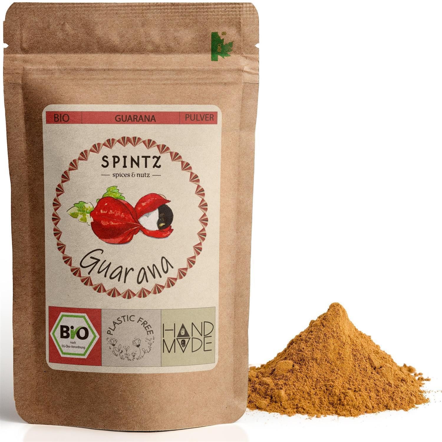 SPINTZ Bio Guarana Pulver 250g 1–2 mal täglich 2–3 g Pulver mit ausreichend Flüssigkeit einnehmen, 250 g