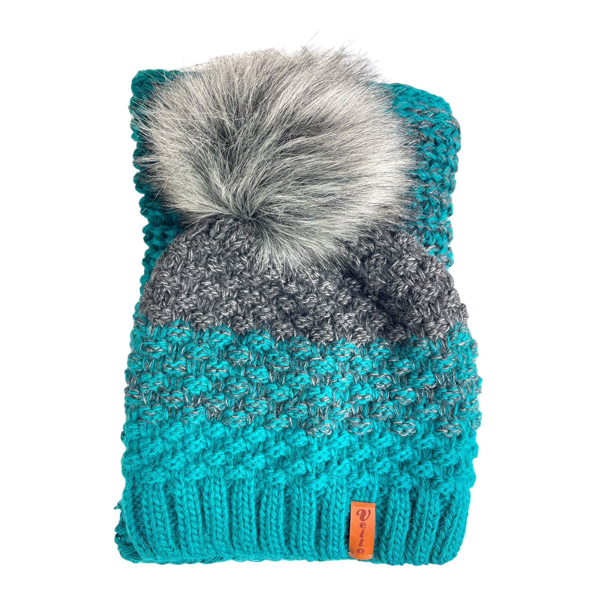 Taschen4life Bommelmütze Damen Mütze & Schal Set 36.64 (2 teilig, gestrickt günstig online kaufen