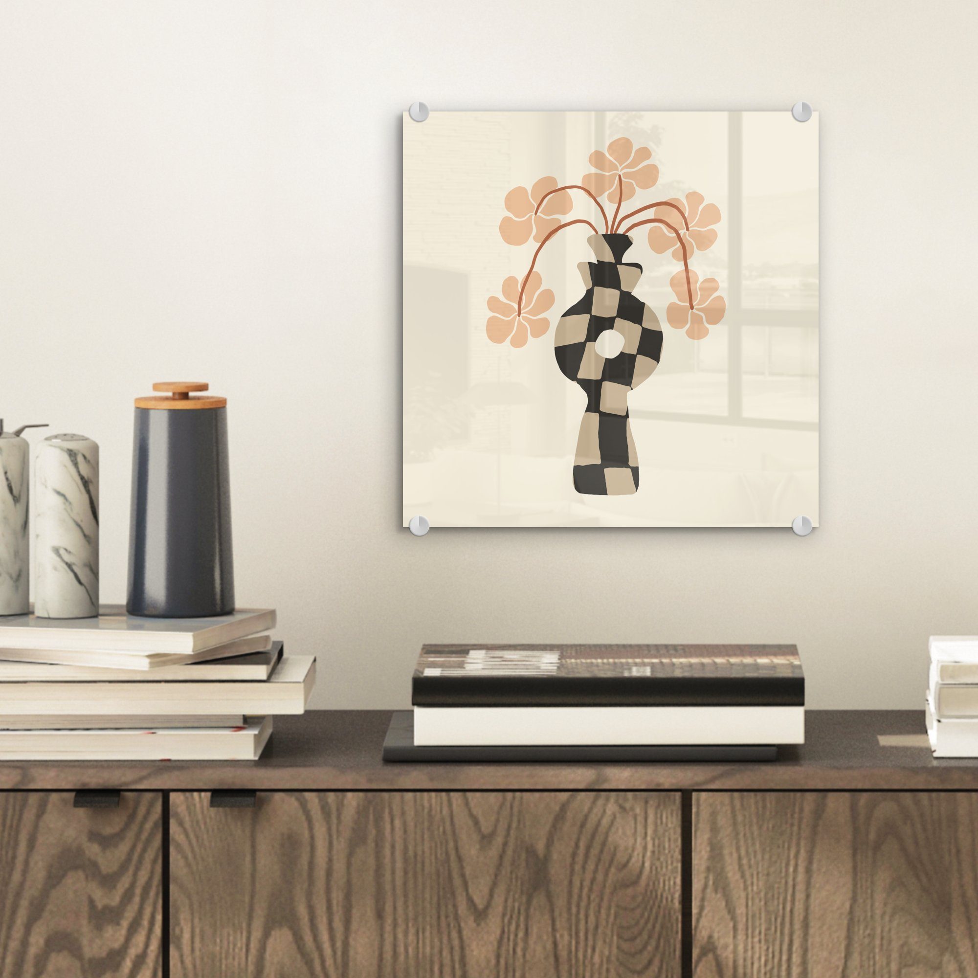 MuchoWow Acrylglasbild Blumen - Vase - günstig online kaufen