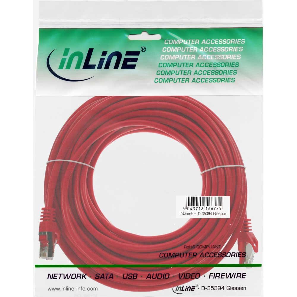 Inline InLine® Patchkabel, SF/UTP, Cat.5e, rot, 25m LAN-Kabel