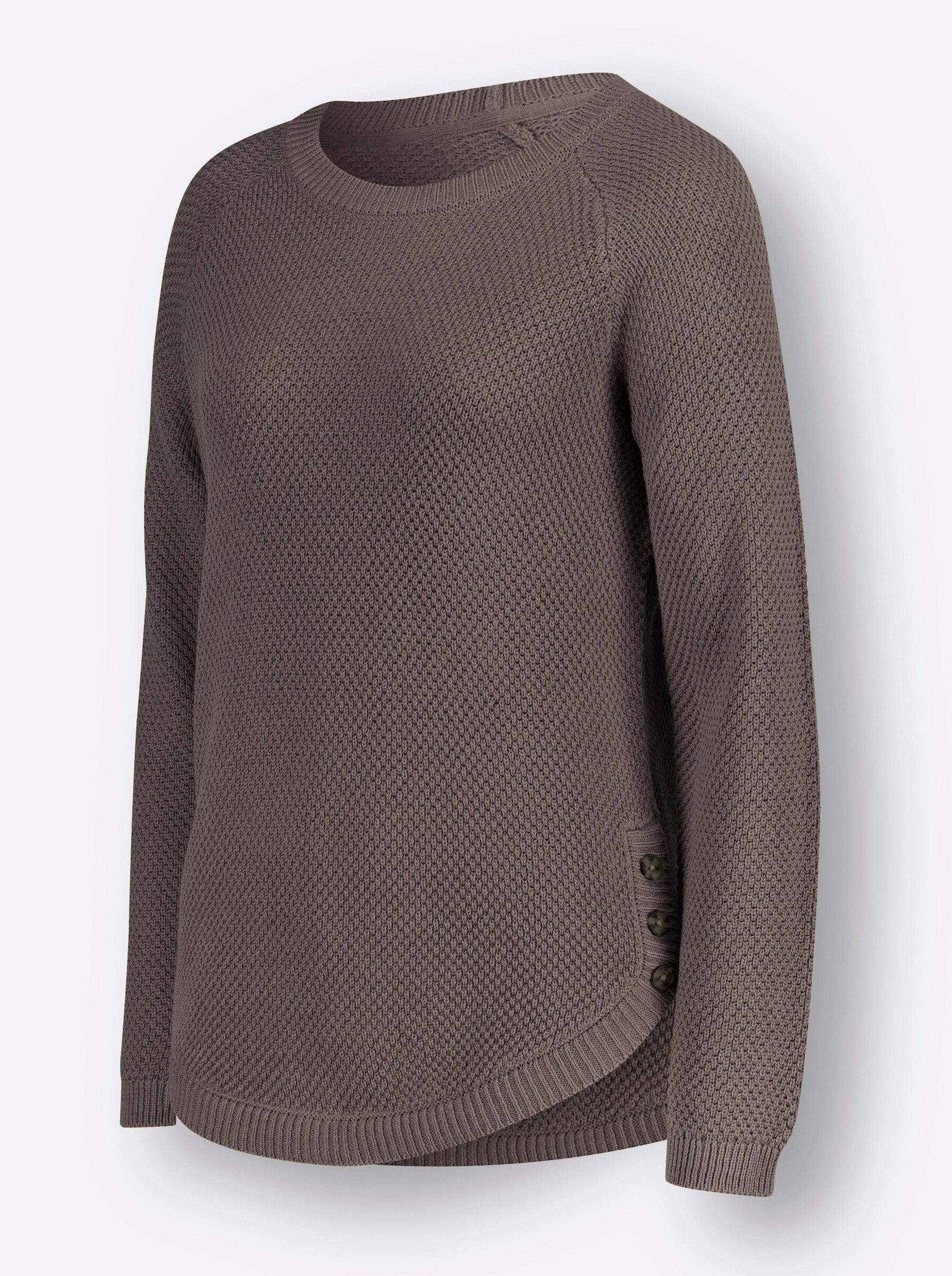 Strickpullover Pullover Langarm Struktur, Perlmuster
