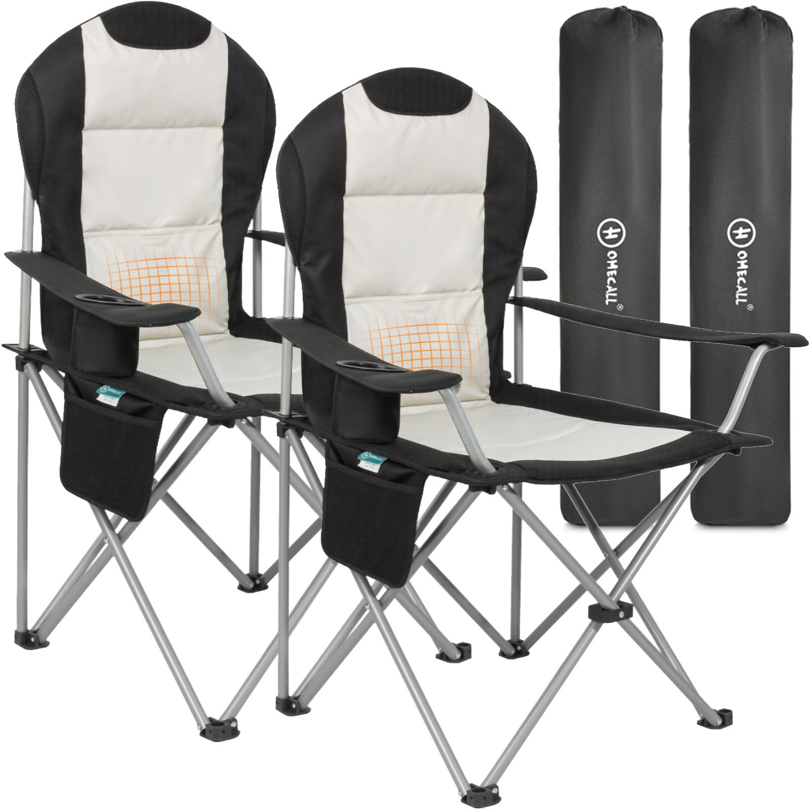 HOMECALL Campingstuhl Hochlehner 108cm mit Lendenwirbelstütze günstig online kaufen