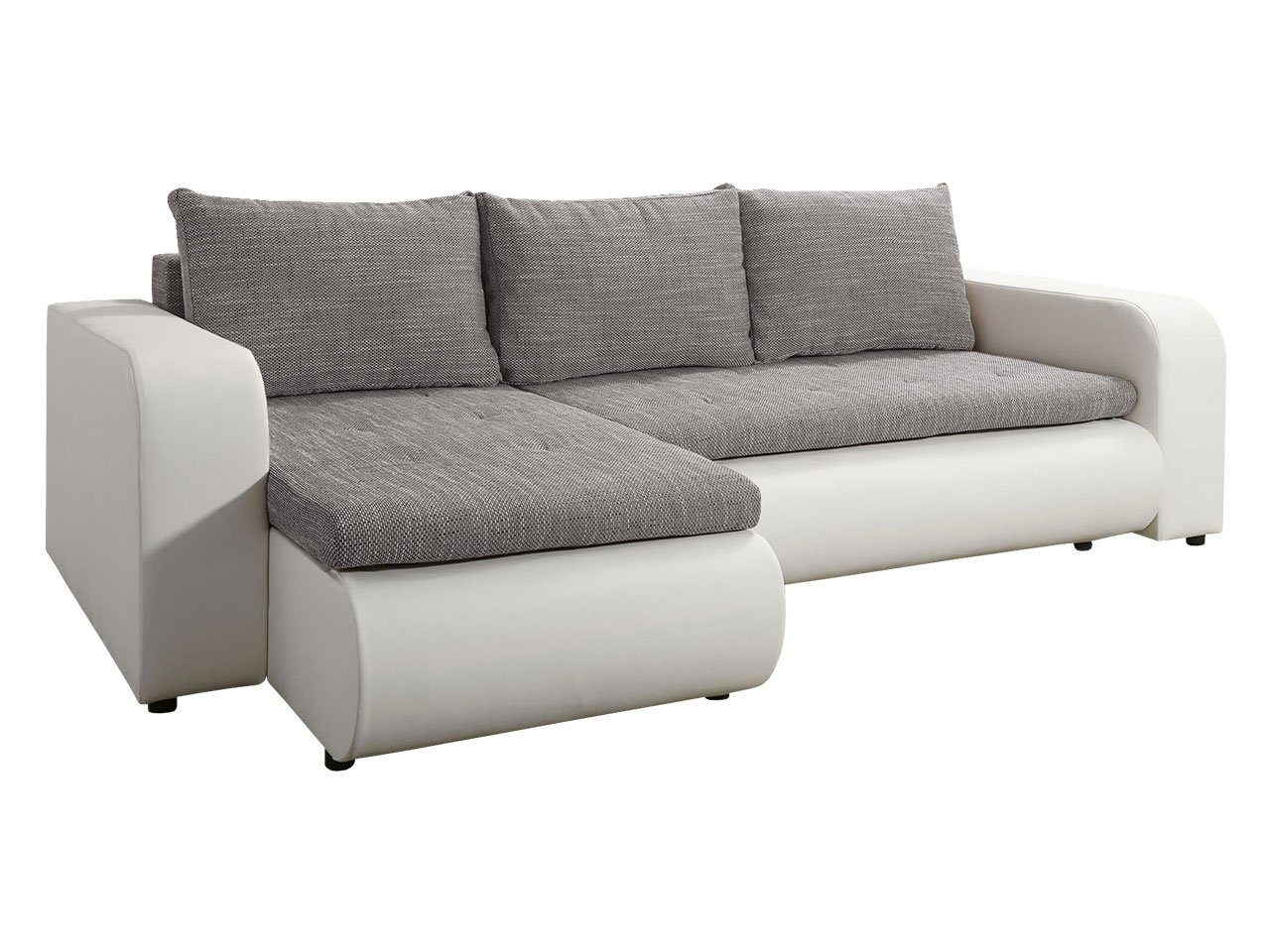 Brooklyn, Bettkasten, L-Form Seite, MIRJAN24 5-Sitzer Ecksofa mit Kissen-Set, Schlaffunktion und Universal mit