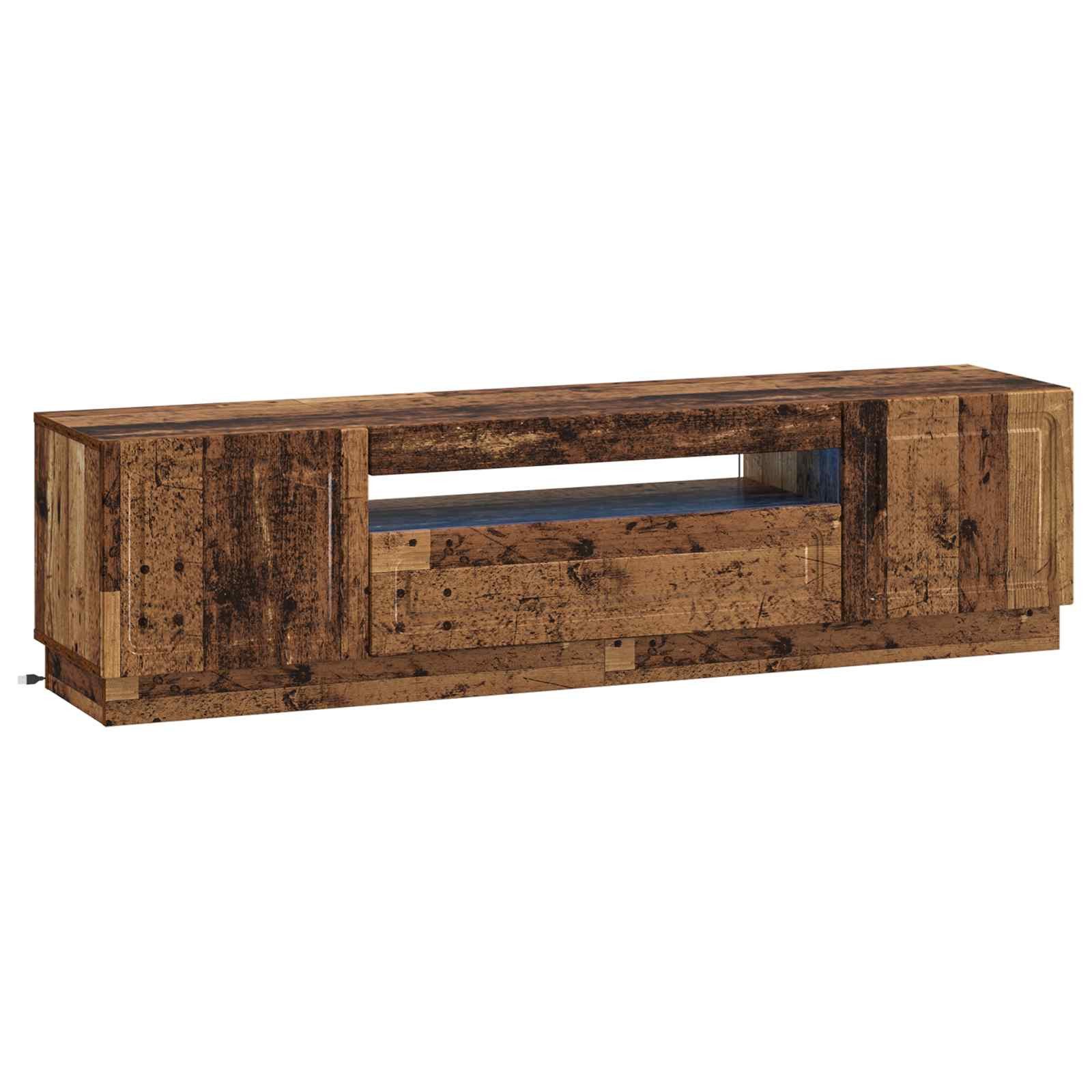 vidaXL TV-Schrank LED-TV-Schrank Altholz Holzwerkstoff