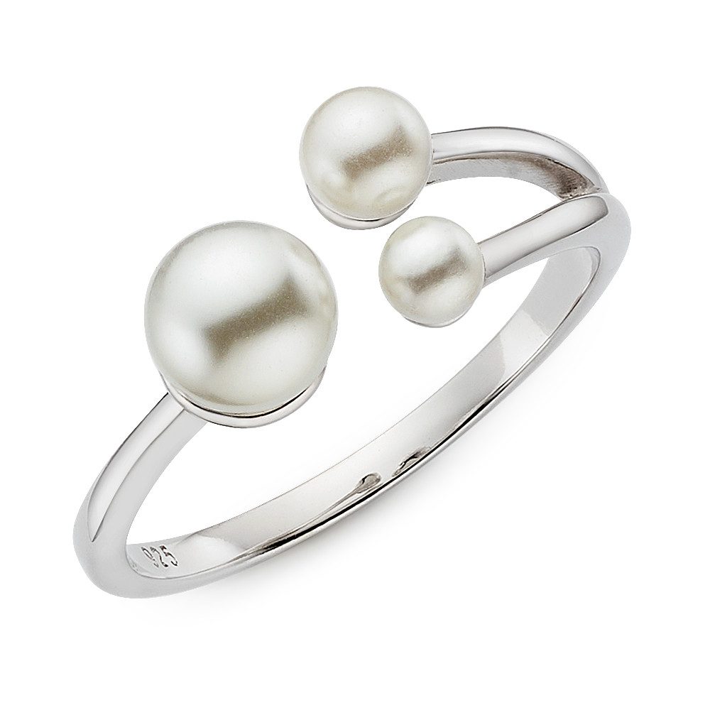Aniston JEWELRY & WATCHES Fingerring Schmuck, Geschenk, Silbering offen mit synth. Muschelkernperlen, mit Muschelkernperle (synth)