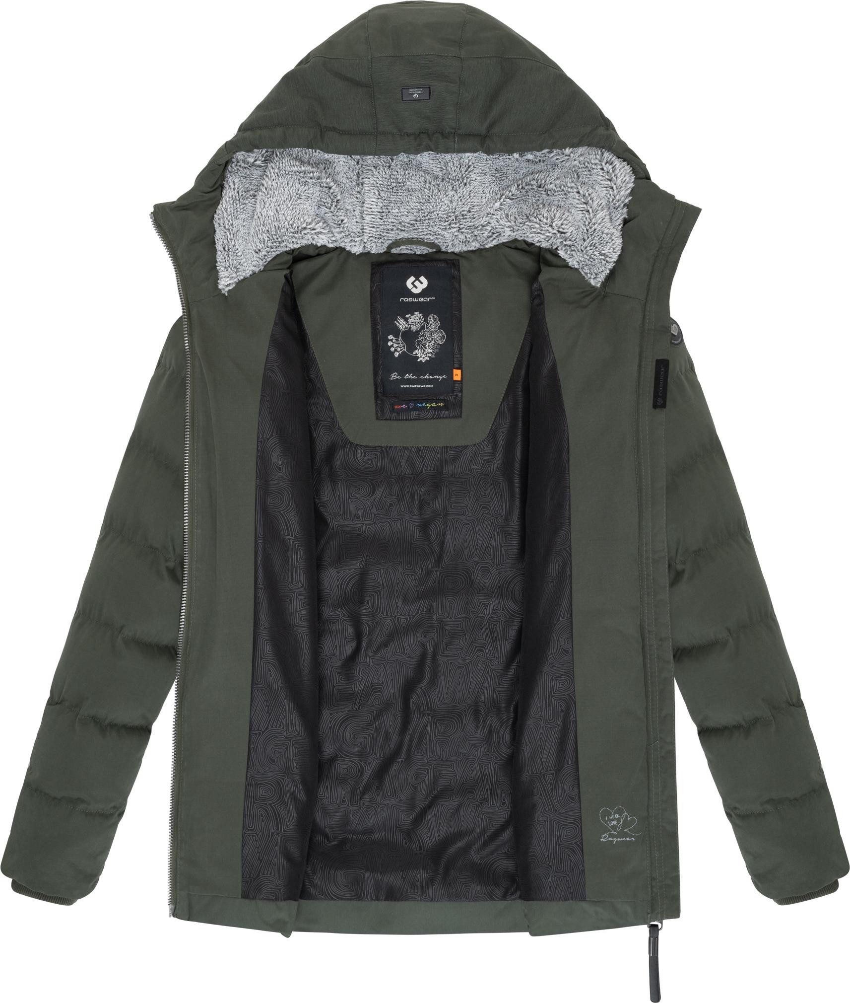 Ragwear Winterjacke Quantic stylische Steppjacke mit Teddyfell-Kapuze – Bild 5 von 5