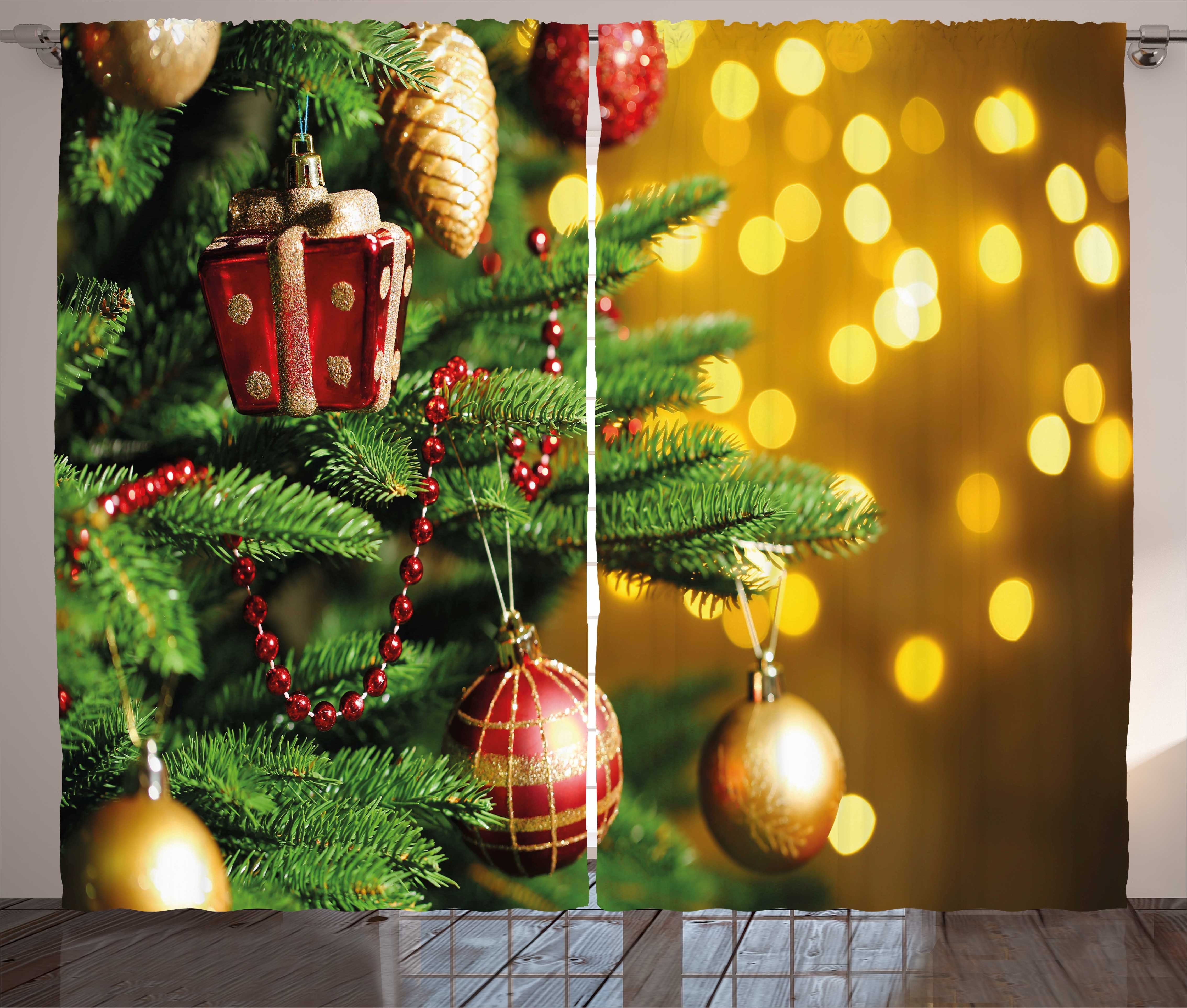 Weihnachten Gardine Haken, Schlaufen Baum Schlafzimmer Kräuselband mit Unschärfe Abakuhaus, up und Vorhang Close