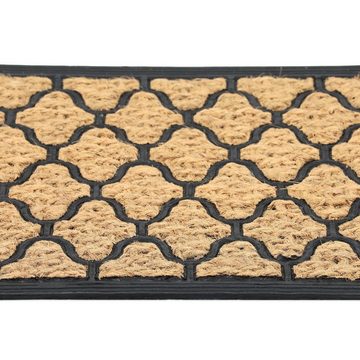 Fußmatte Fußmatte Gummi & Kokos Muster, relaxdays, Höhe: 10 mm
