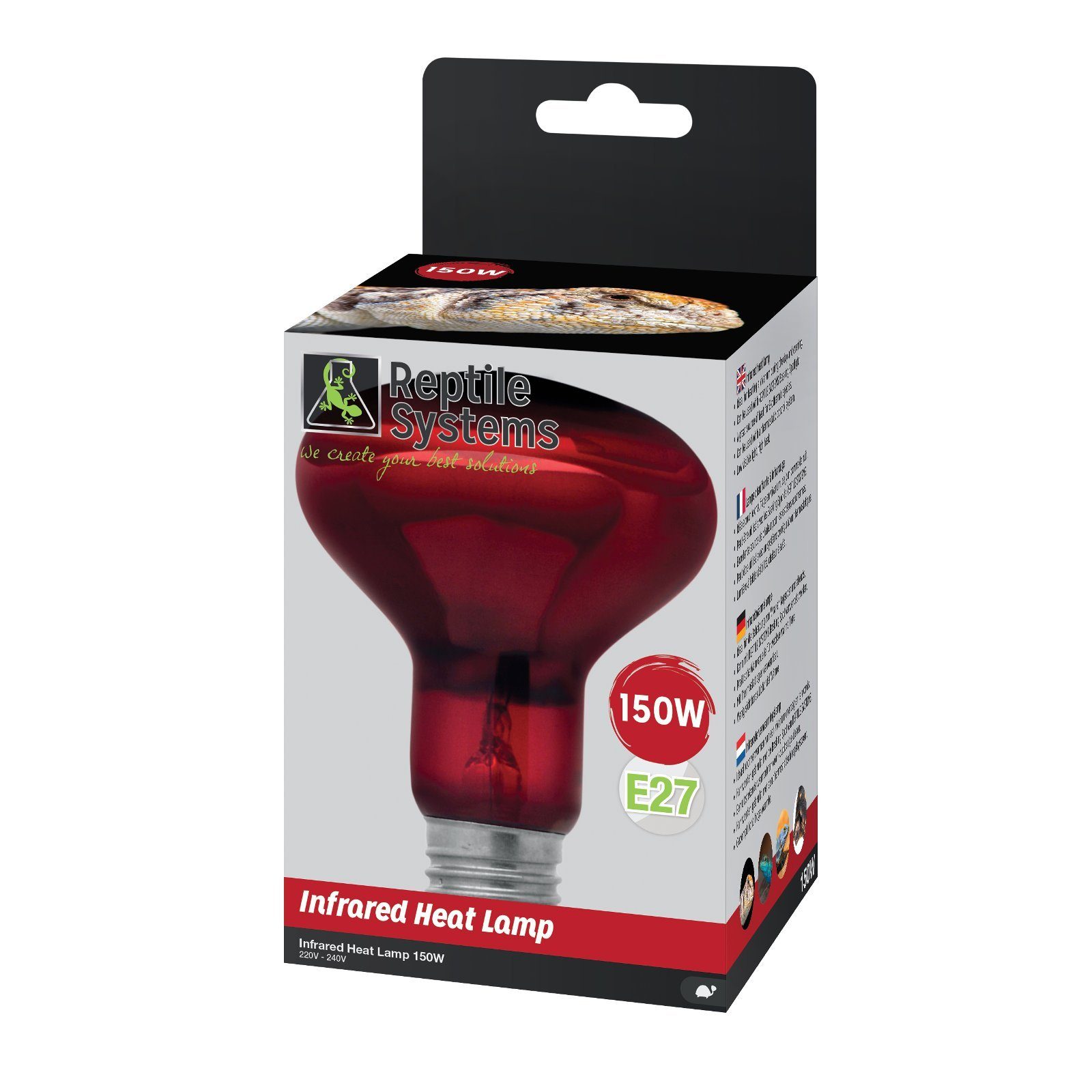 Terrarium Infrared Heat Lamp, E27 Infrarot Wärmelampe - 150W