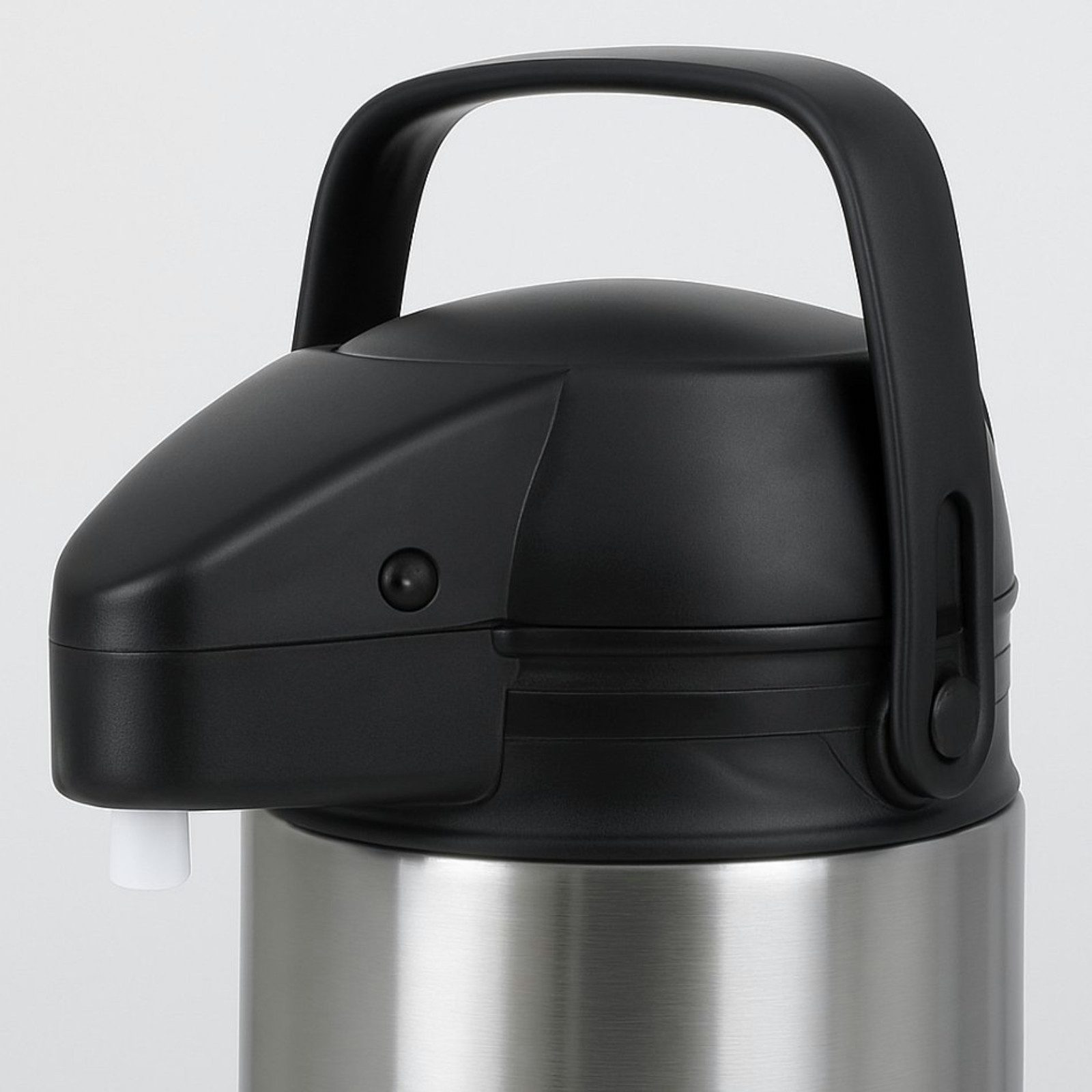 Koopman Pump-Isolierkanne Isolierkanne Pumpkanne Kaffeekanne 1,9L, 1,9 l, (1-St), Edelstahl, Isolierend, 36x17x14cm, Silberfarbend, 4 STunden Wärme