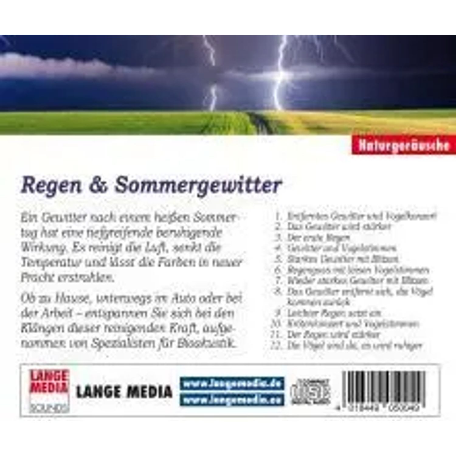 Media Verlag Hörspiel Naturgeräusche - Regen & Sommergewitter