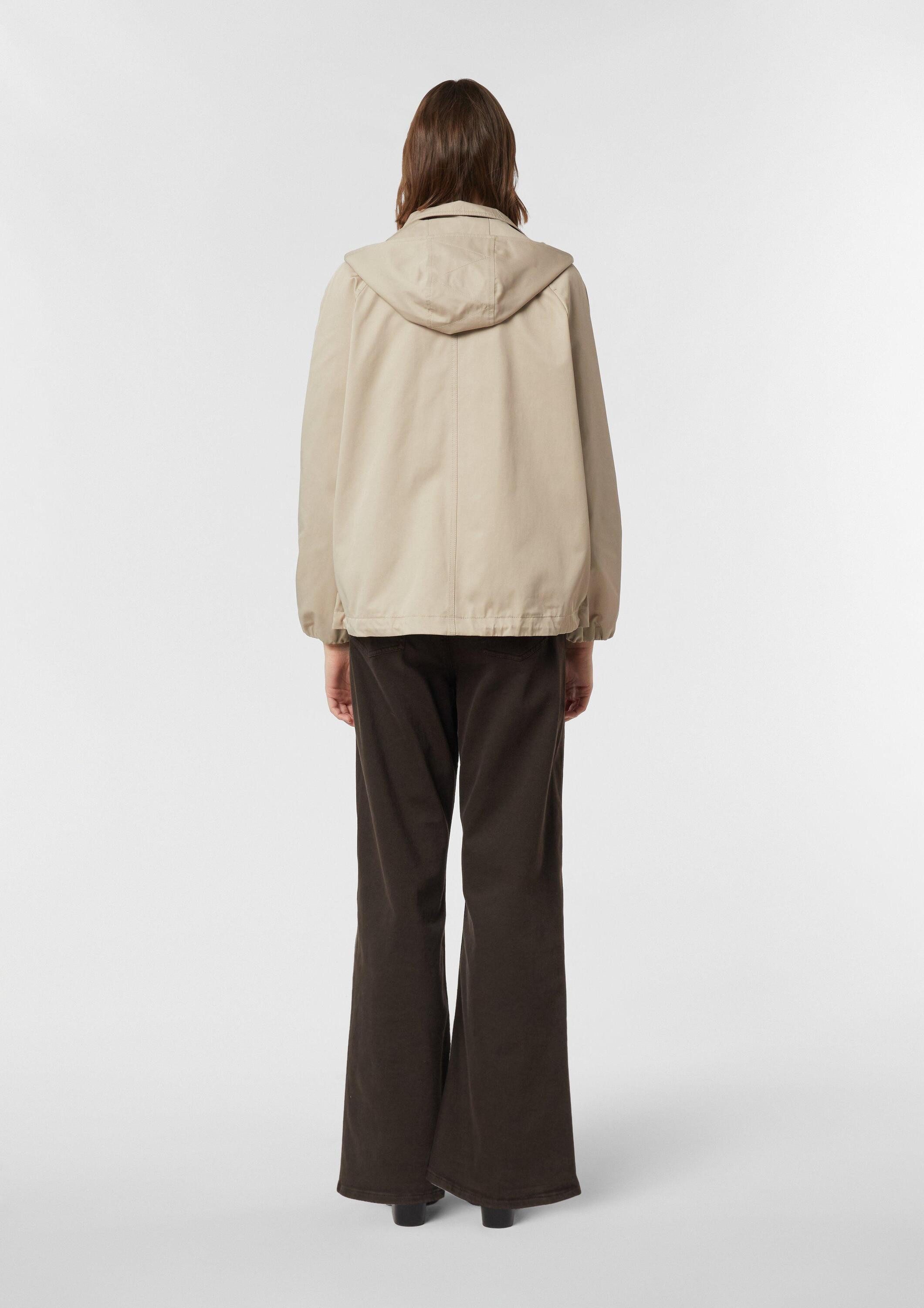 comma Funktionsjacke Outdoor-Jacke Jacke aus Cottonmix mit fixierter Kapuze