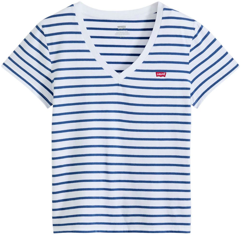 Levi's® V-Shirt PERFECT VNECK mit Mini-Batwing-Logostickerei – Bild 5 von 5