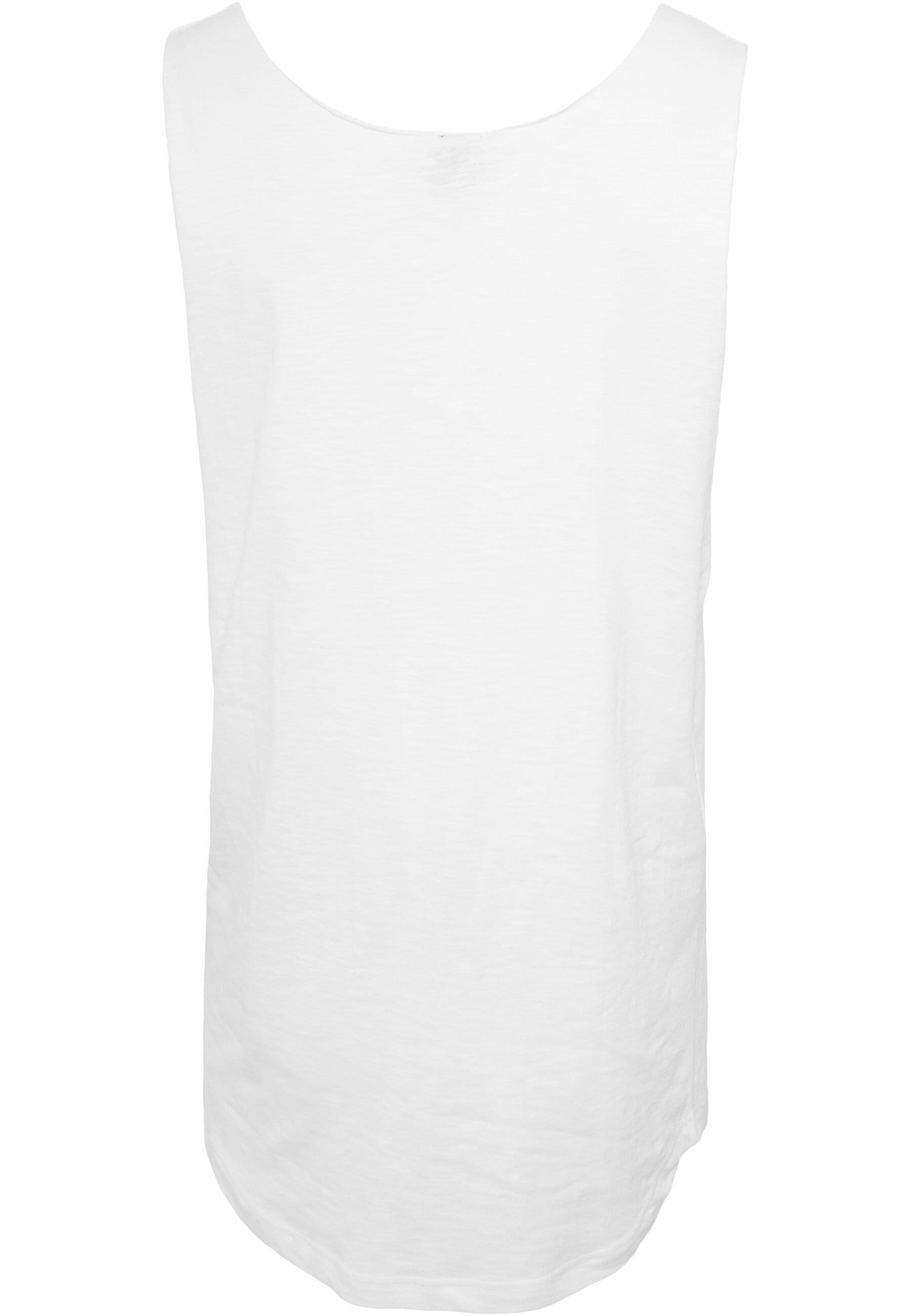 (1-tlg) white Herren URBAN Long Open Loose Tanktop Edge CLASSICS Shaped Tank