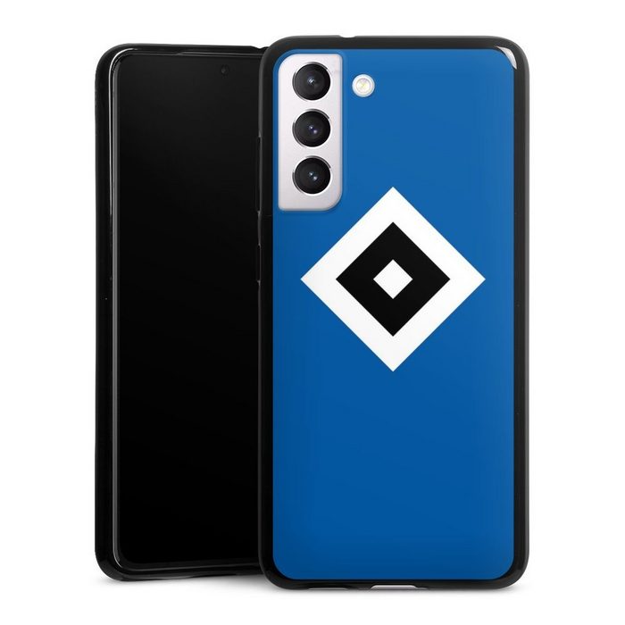 DeinDesign Handyhülle Hamburger SV Logo HSV HSV Blau Samsung Galaxy S21 FE Silikon Hülle Bumper Case Handy Schutzhülle