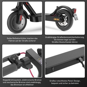 oyajia E-Scooter Elektro Roller mit Straßenzulassung, 30 km Reichweite, City E Scooter, 350,00 W, 20,00 km/h, faltbarer und tragbarer Elektroroller für Erwachsene