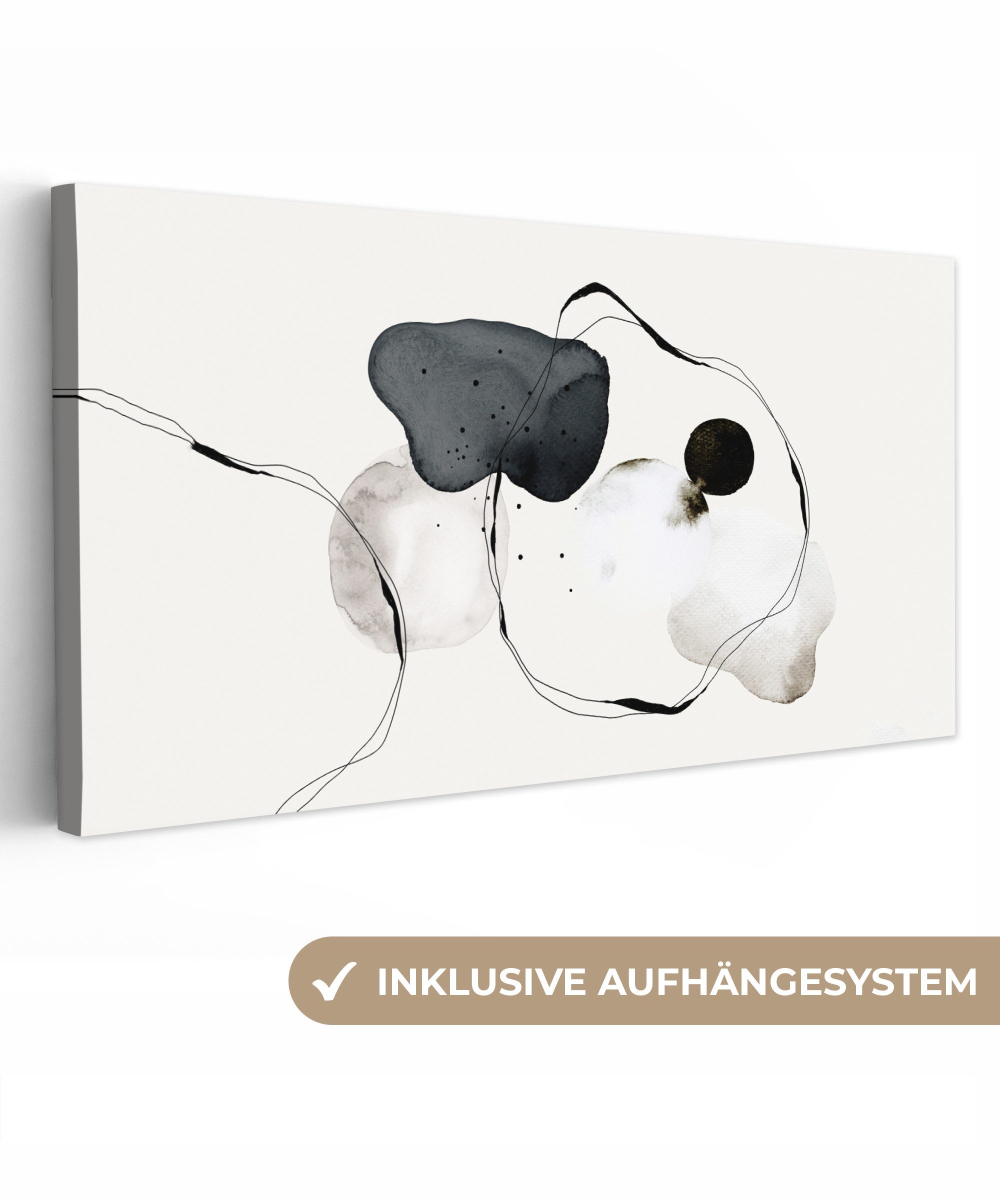 OneMillionCanvasses® Leinwandbild Panorama Abstrakt - Malerei günstig online kaufen