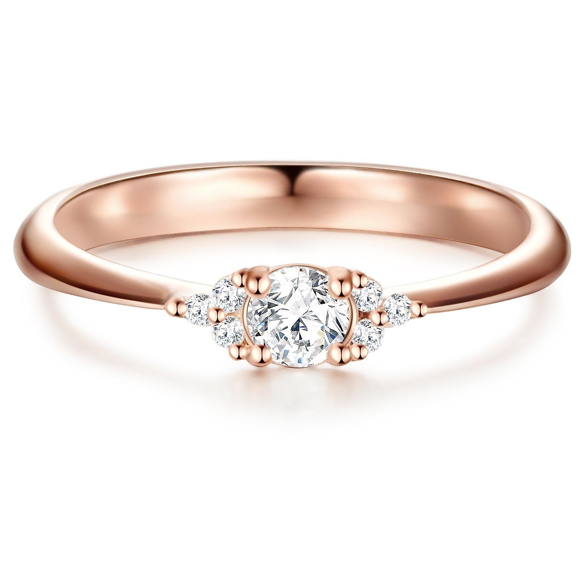 Trilani Silberring roségold, mit Zirkonia günstig online kaufen