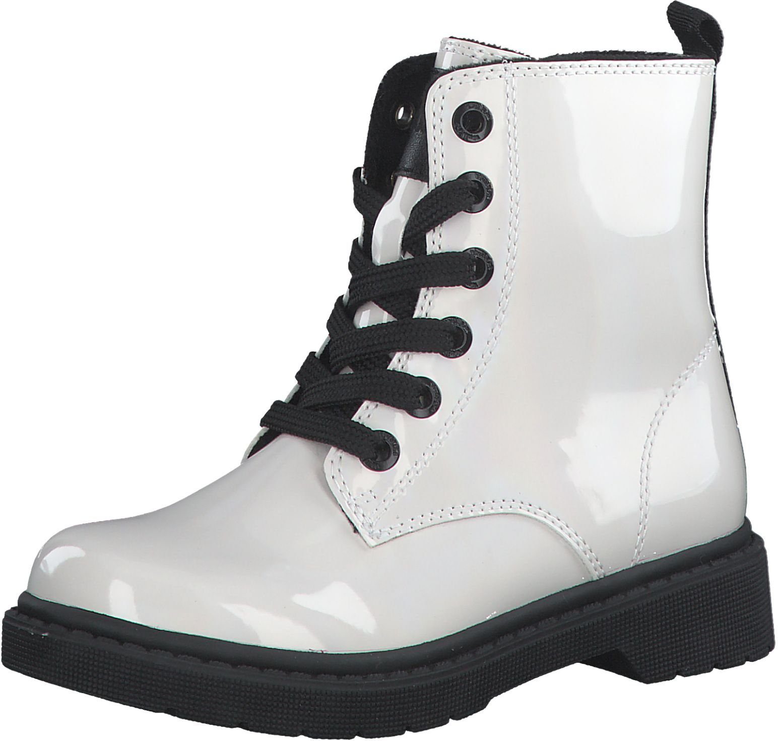 Schuhe Boots s.Oliver Stiefelette Lederimitat Schnürstiefelette