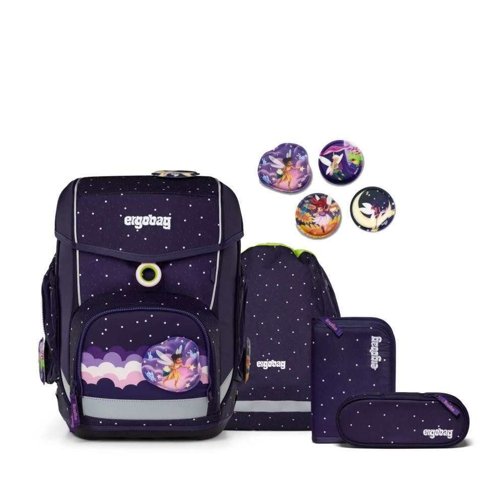 ergobag Schulranzen Cubo (5tlg., inkl. Sportbeutel, Federmäppchen, Schlampermäppchen und Kletties)