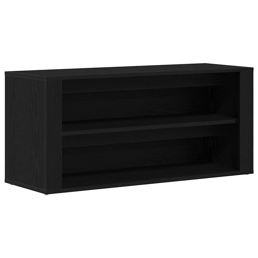 vidaXL Schuhregal Schuhbank Schwarze Eiche 100 x 35 x 45 cm Holzwerkstoff, 1-tlg.