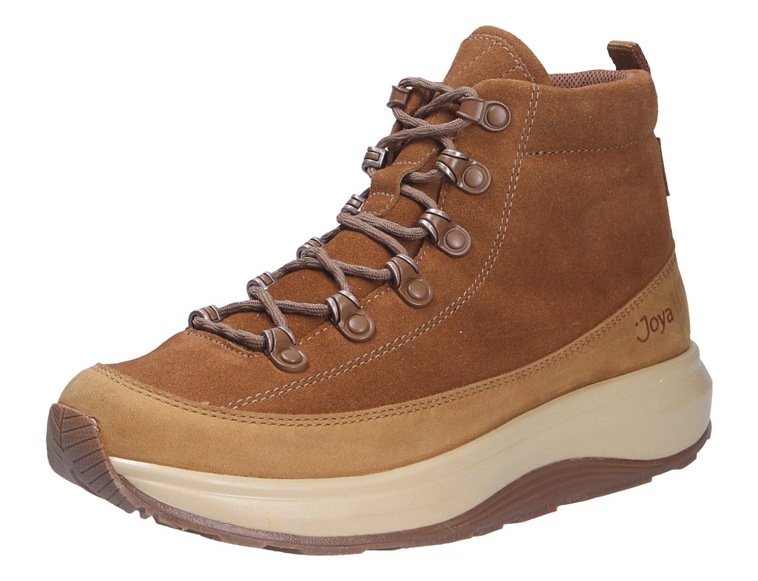 Joya Damen Schnürstiefel (Bequemes Fußbett) Echtleder