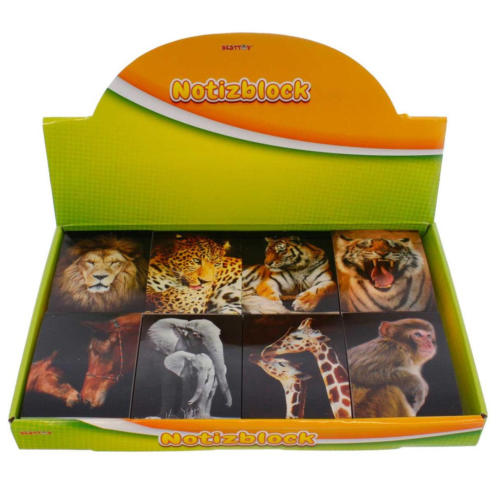Besttoy Schulheft Besttoy - Mini Notizblock - Wildtiere - 1 Stück