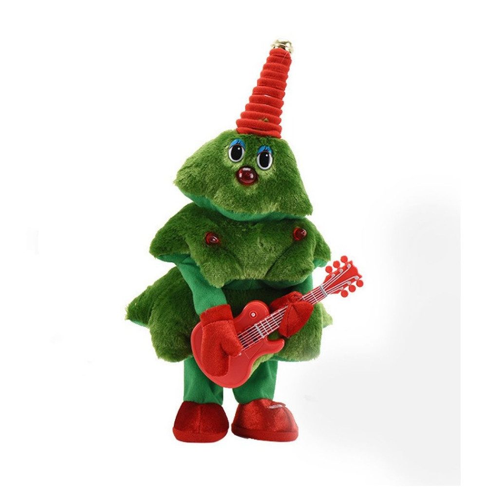 Triton-X Plüschfigur Singender Weihnachtsbaum mit Gitarre - ca. 40 cm